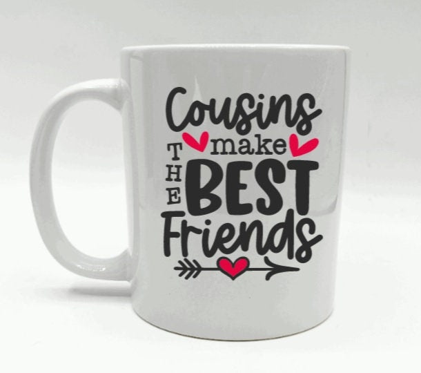 Cousins Best Friends Mug, Cousin Gift, Cousin Birthday Gift, Gift for Cousin, Cousin Christmas, Best Cousin Gift, Funny Cousin Mug, Cousin
