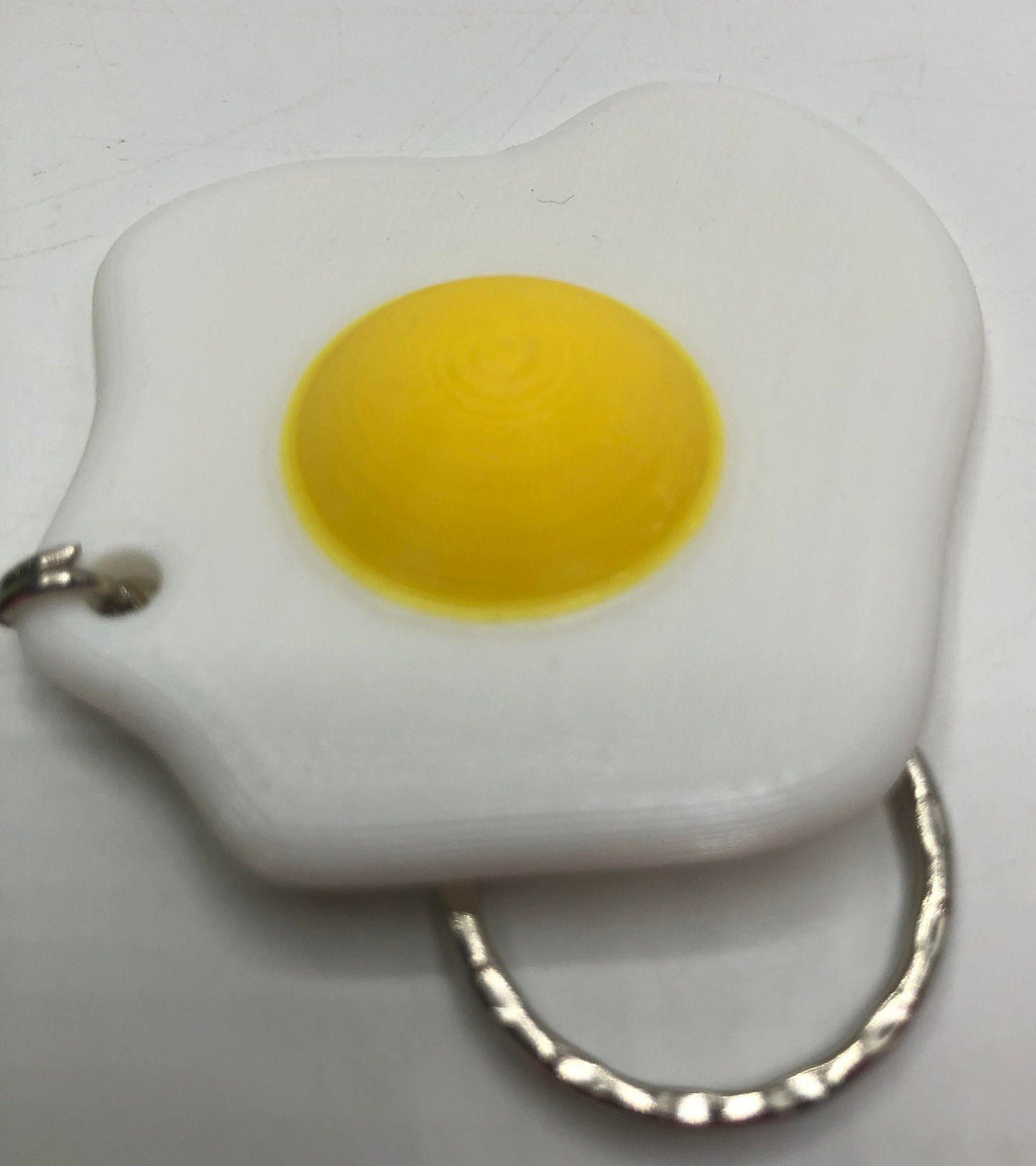 Fried Egg Keyring / Novelty Fried Egg Keyring / Fried Egg Bag Charm / Fried Egg Gift / Cooking Keyring / Cooking Inspired / Chef Gift / Egg