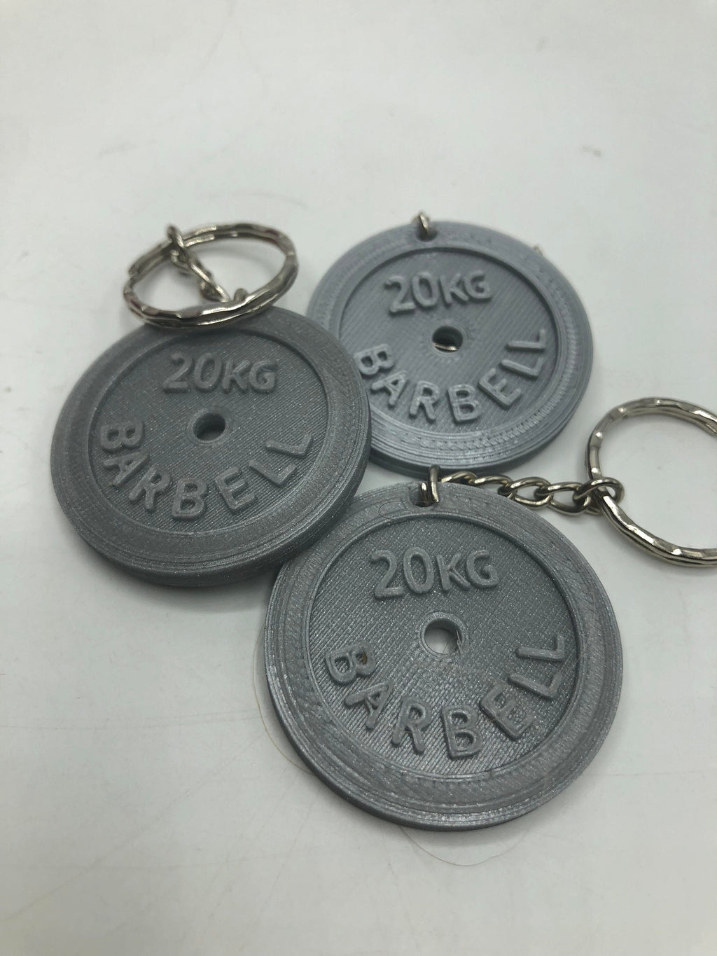 Weight Lifting Plate Keyring / Bag Tag in the shape of 20kg Barbell Weight Plate / Gift for Bodybuilders / Weight Lifter / Gym keyring