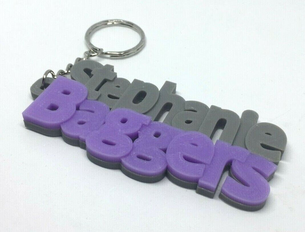 Personalised Name Keyring / Under 5 Pound / School Bag Tag / First Surname Keychain / School Leaver Gift / Personalized Keyring / Party Gift