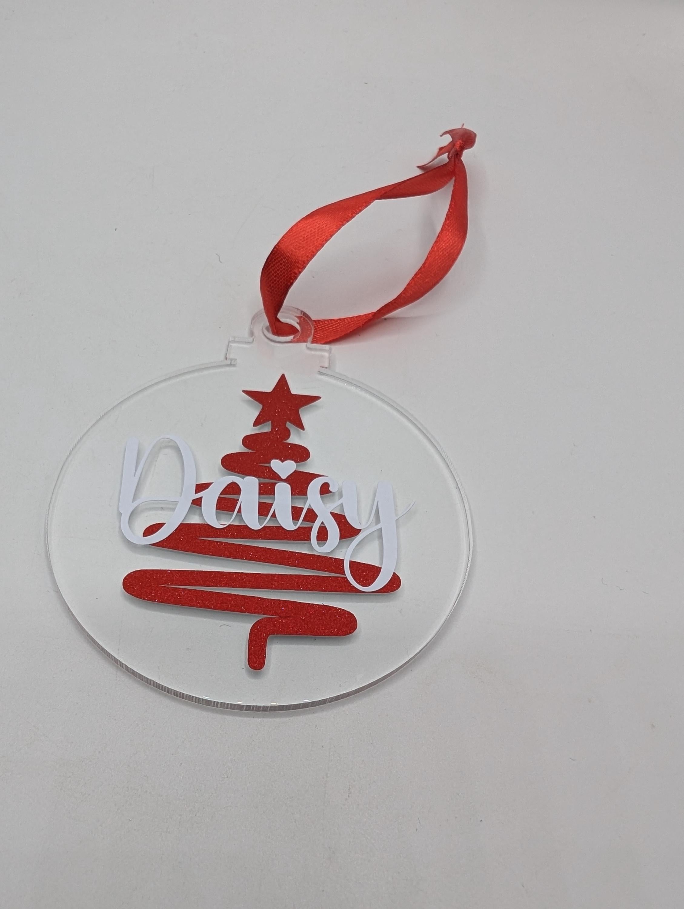 Personalised Christmas Bauble, Christmas Tree Bauble, Tree Personalised Decoration, Custom Bauble, Stocking Filler, Christmas Tree Decor