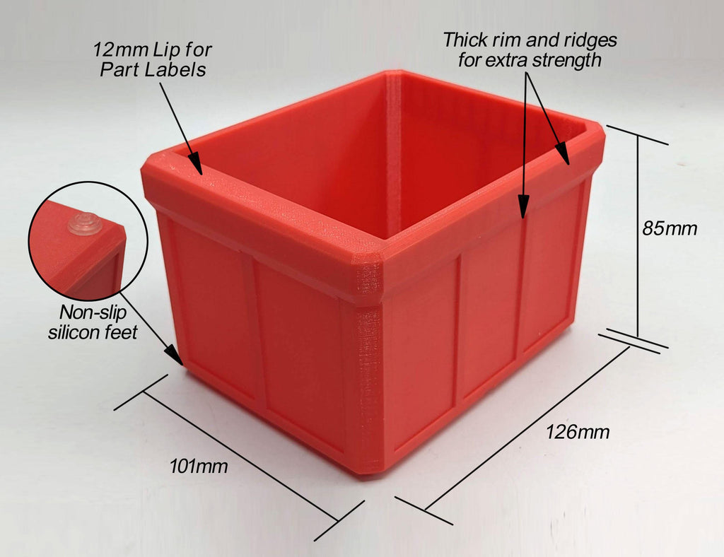 Set of 3 Parts Bins for Milwaukee Packout 3 Drawer Tool Boxes (4932472130)