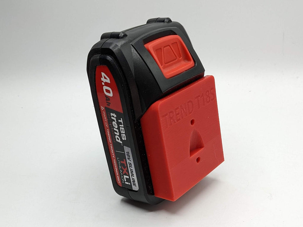 Wall Mount for Trend T18S 18v Battery / Undershelf Holder for Workshop / Van (Qty:1) / Battery Mount/ Trend Batteries / Trend Battery Mount