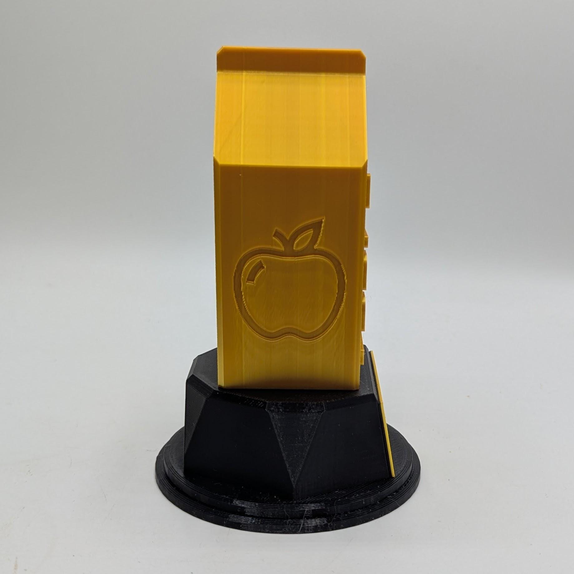 Personalised Apple Juice Trophy, Custom Trophy Gift, Apple Juice Lover Trophy, Apple Juice Award, Apple Juice Carton Gift, Apple Juice