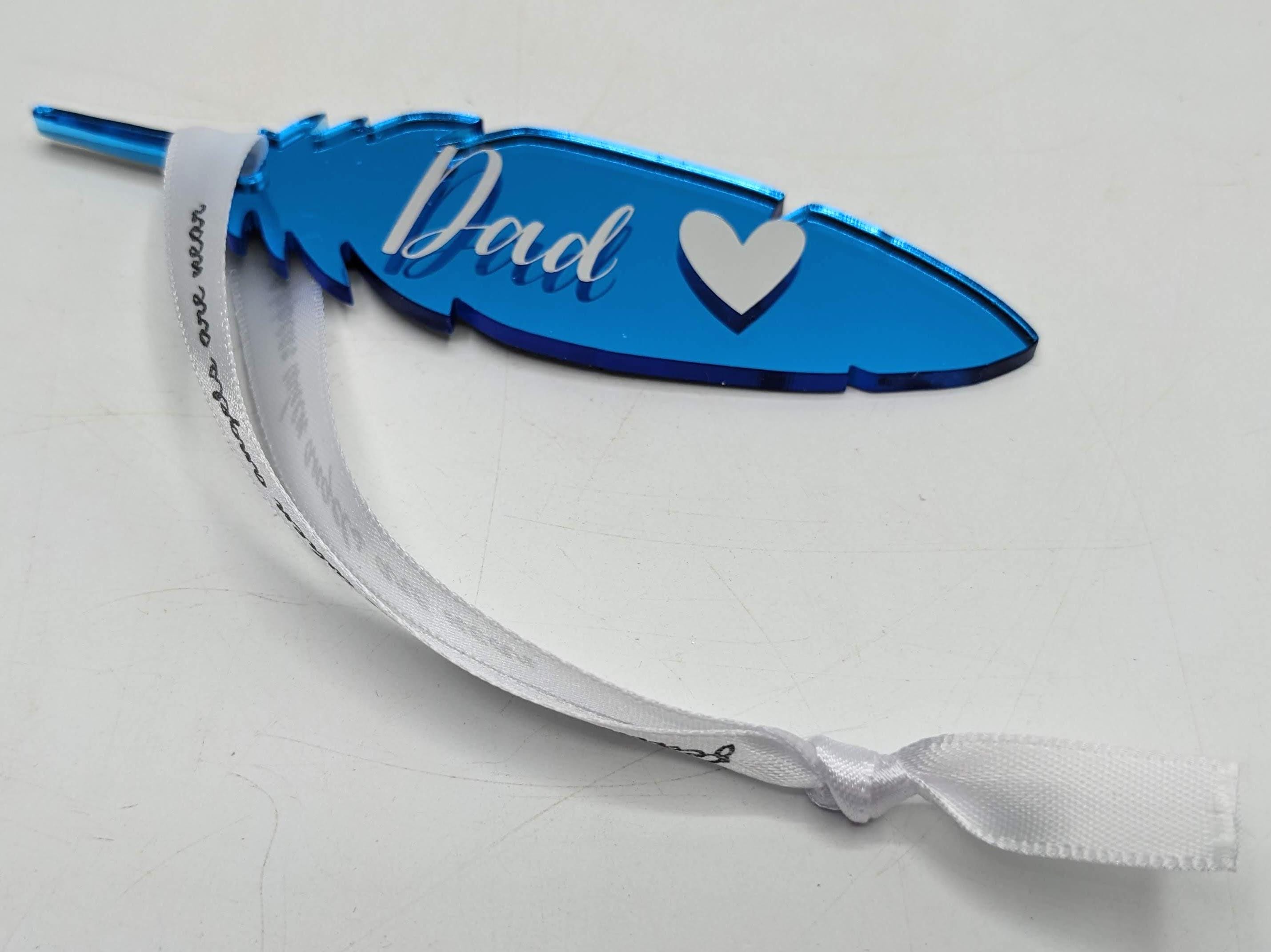 Personalised Feather / Feather Memorial Christmas / Personalised Feather Gift / Tree Personalised Decoration / Feather Personalised Gift