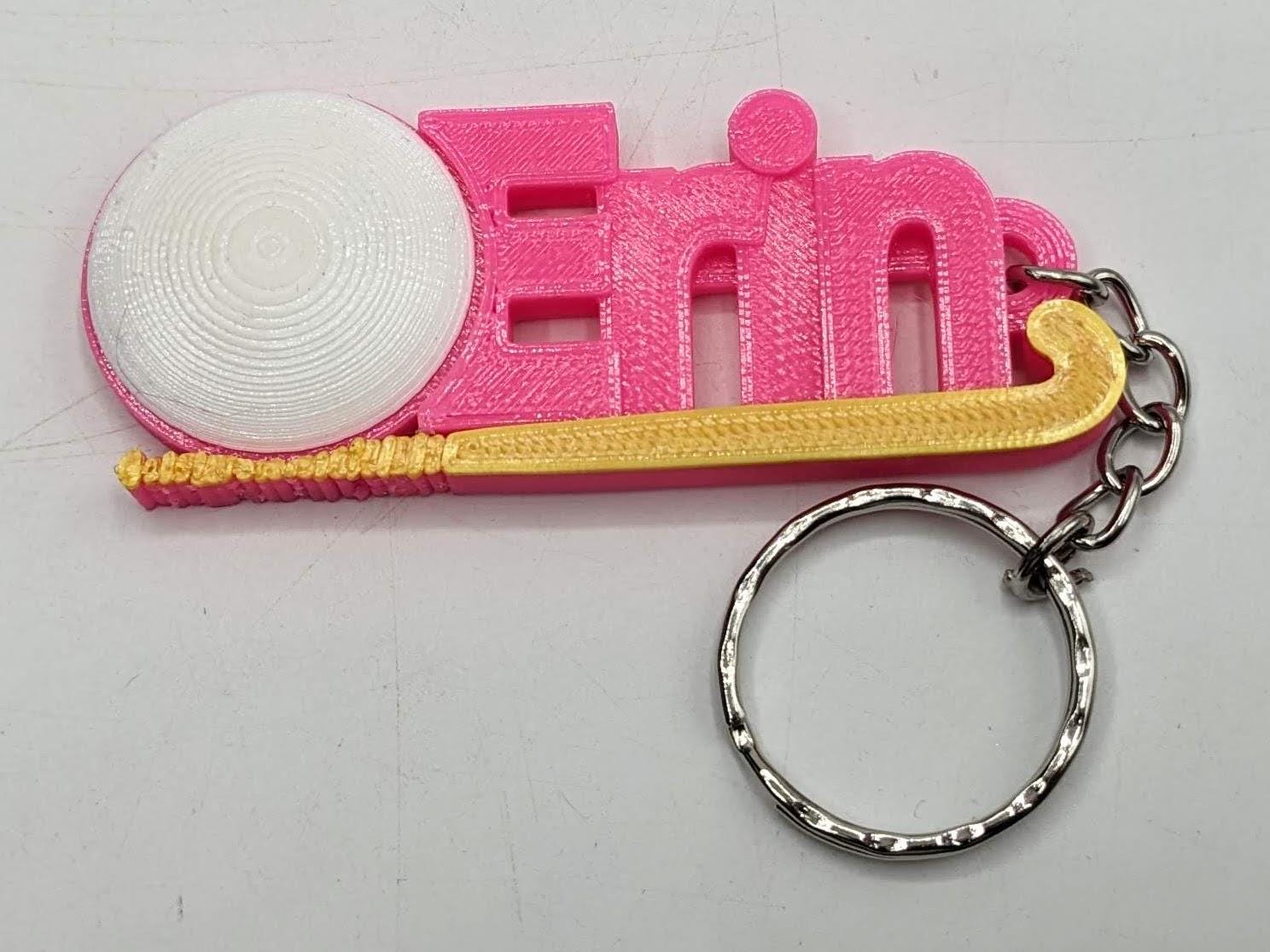 Field Hockey Keyring / Hockey Party Bag / Hockey Team Keyring / Grass Hockey / Hockey Player Gift / Personalised Hockey Gift / Hockey Party