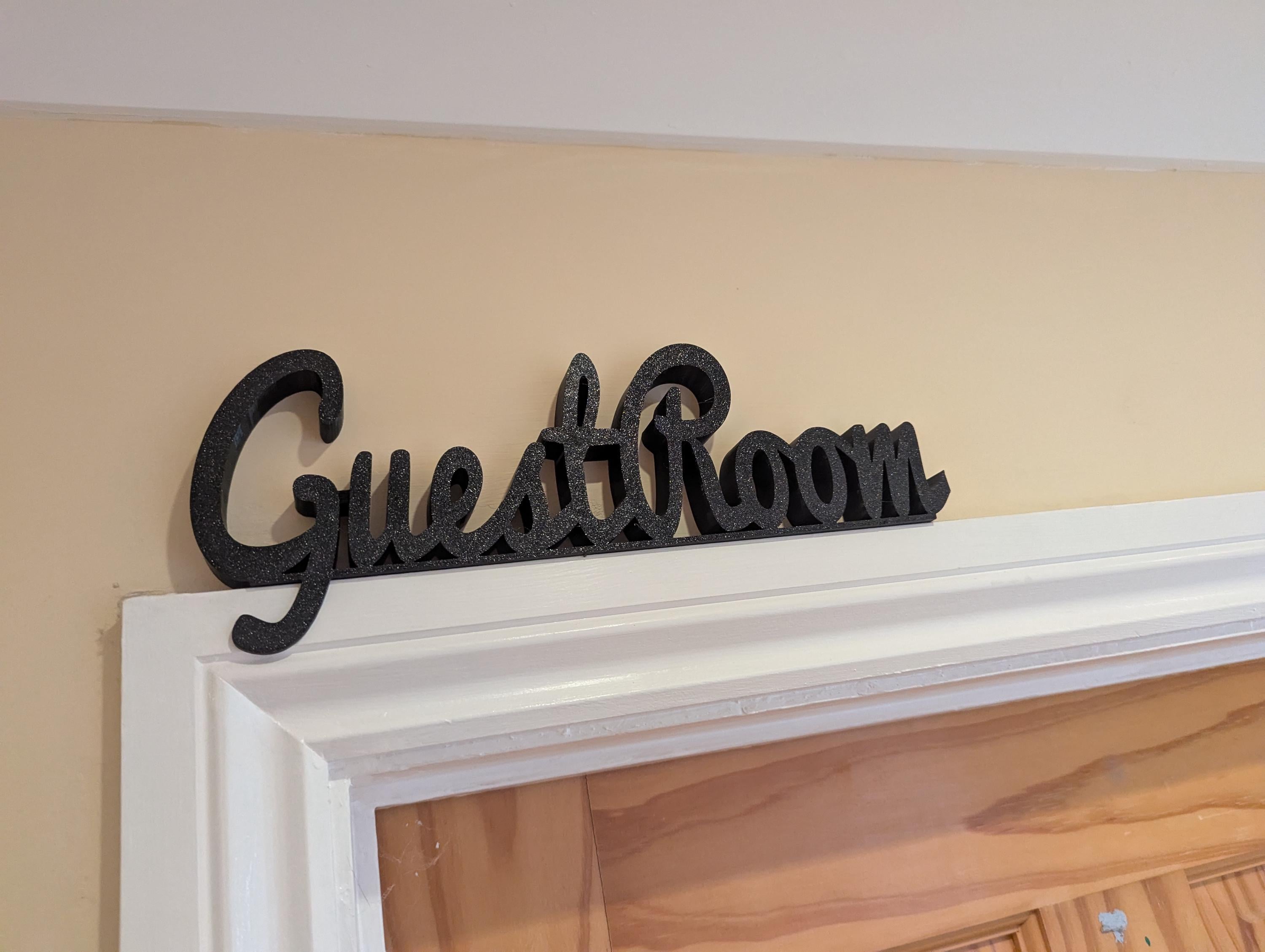 Guest Room Door Sign, Room Door Sign, Custom Door Sign, Door Topper, Home Decor, Spare Room Sign, Guest Room Door Frame Art, Guest Room Sign