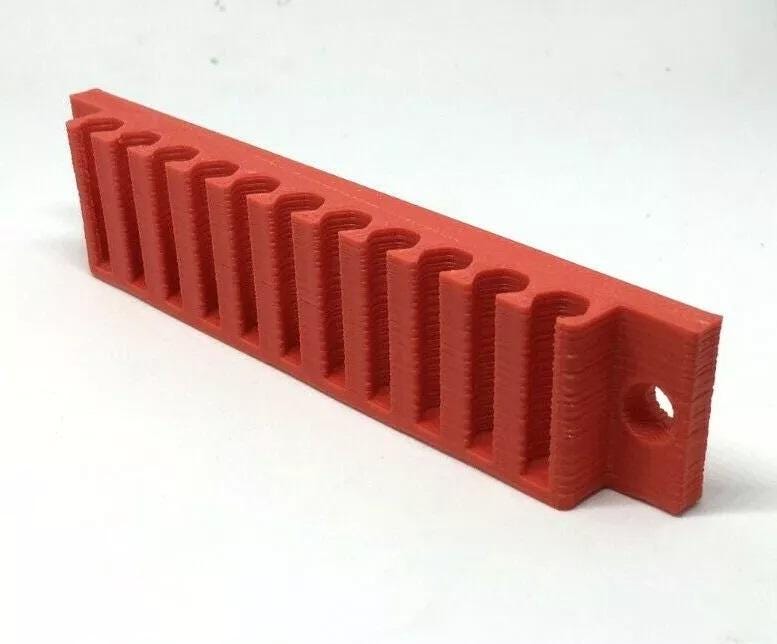 1/4" Hex Shank Screwdriver Bit Holder Storage / Shed, Van or Workshop Hex Bit Storage / Hex Bit Holder (11 or 13 gaps) / 1/4" Hex Bit Holder