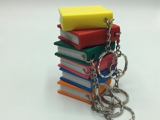 Book Keyring / Book Bag Charm / Book Reader Gift / Reader Gift / Library Keychain / Book Lover Gift / Bookworm Keyring Gift / Book Bag Tag