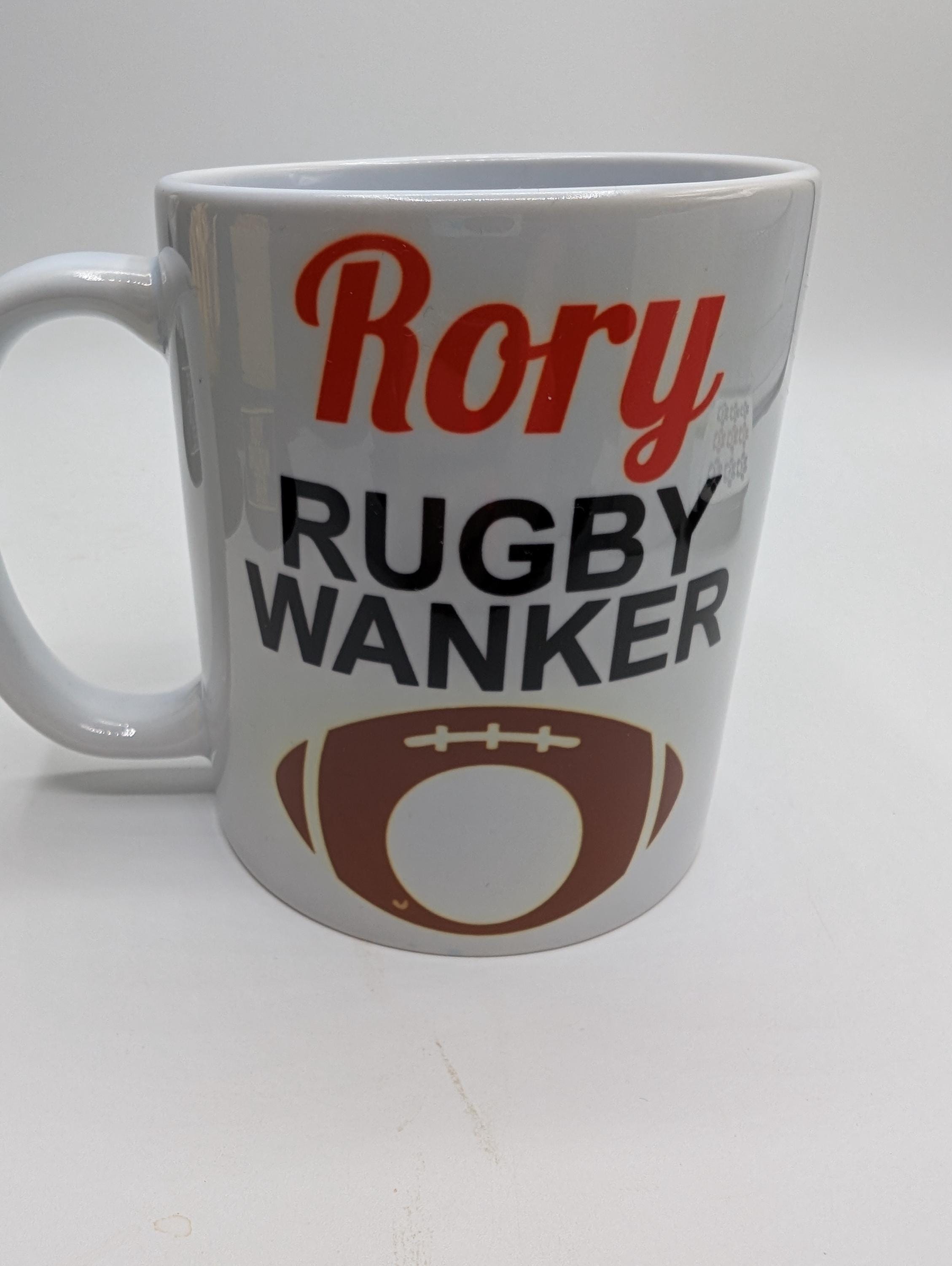 Personalised Rugby Wanker Mug / Gift for Rugby Player / Personalised Rugby Gift / Funny Rugby Mug / Joke Rugby Gift / Rugby Stocking Filler