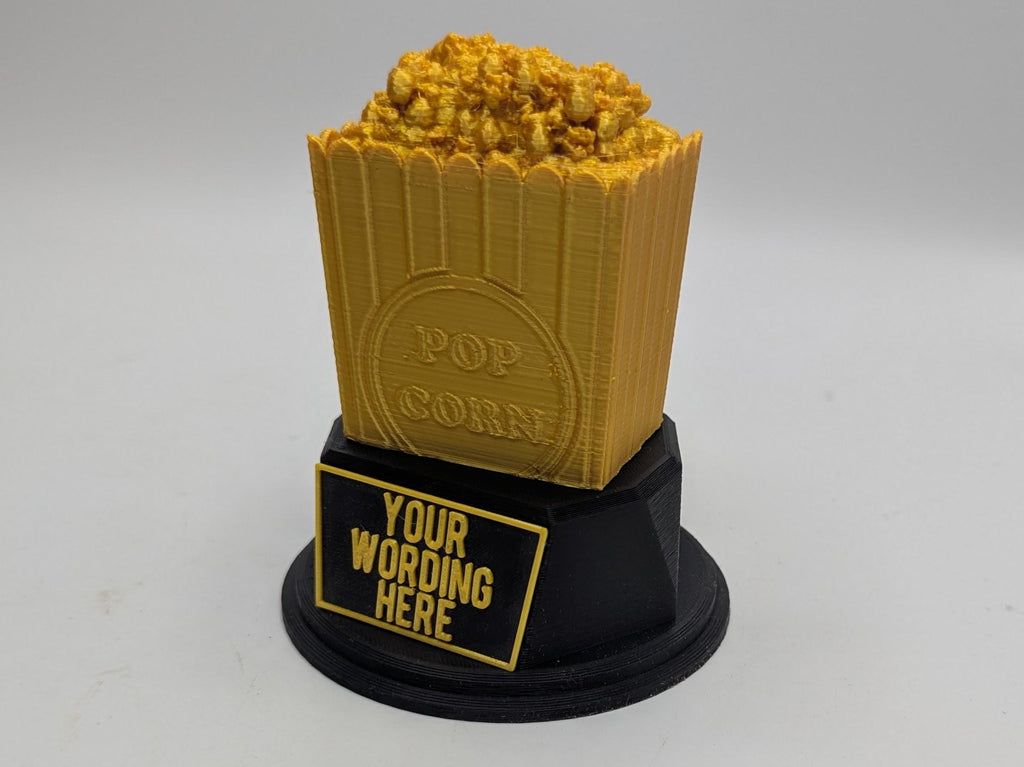 Personalised Popcorn Trophy, Cinema Trophy, Popcorn Lover Gift, Film Lover Award, Popcorn Award Trophy, Custom Popcorn Trophy, Popcorn Shape