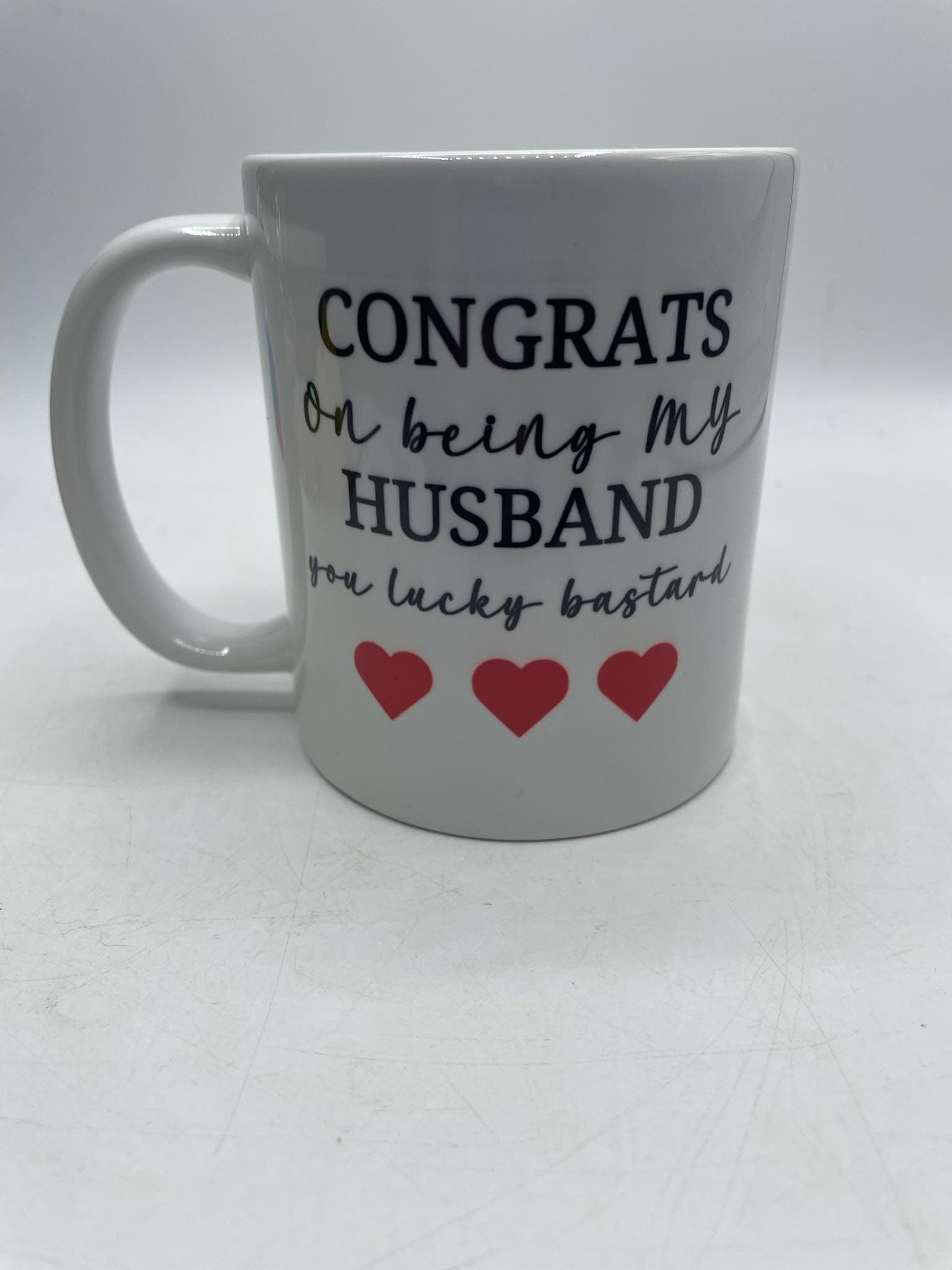 Congrats on being my Husband Mug / Valentines Mug / Funny Mug / Novelty Husband Mug / Relationship Gift / Male Relationship Gift / Mug Gift