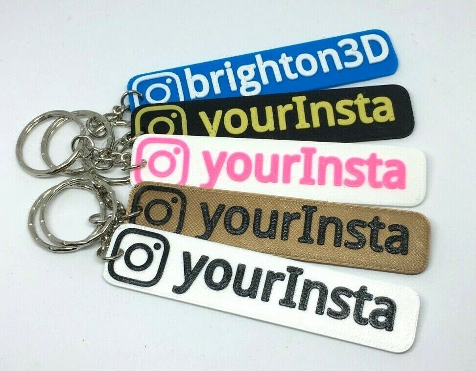 Instagram Personalised Keyring / Instagrammer Username Merch / Instagram Keyring / Instagram User / Social Media Personalised Keyring / Gift