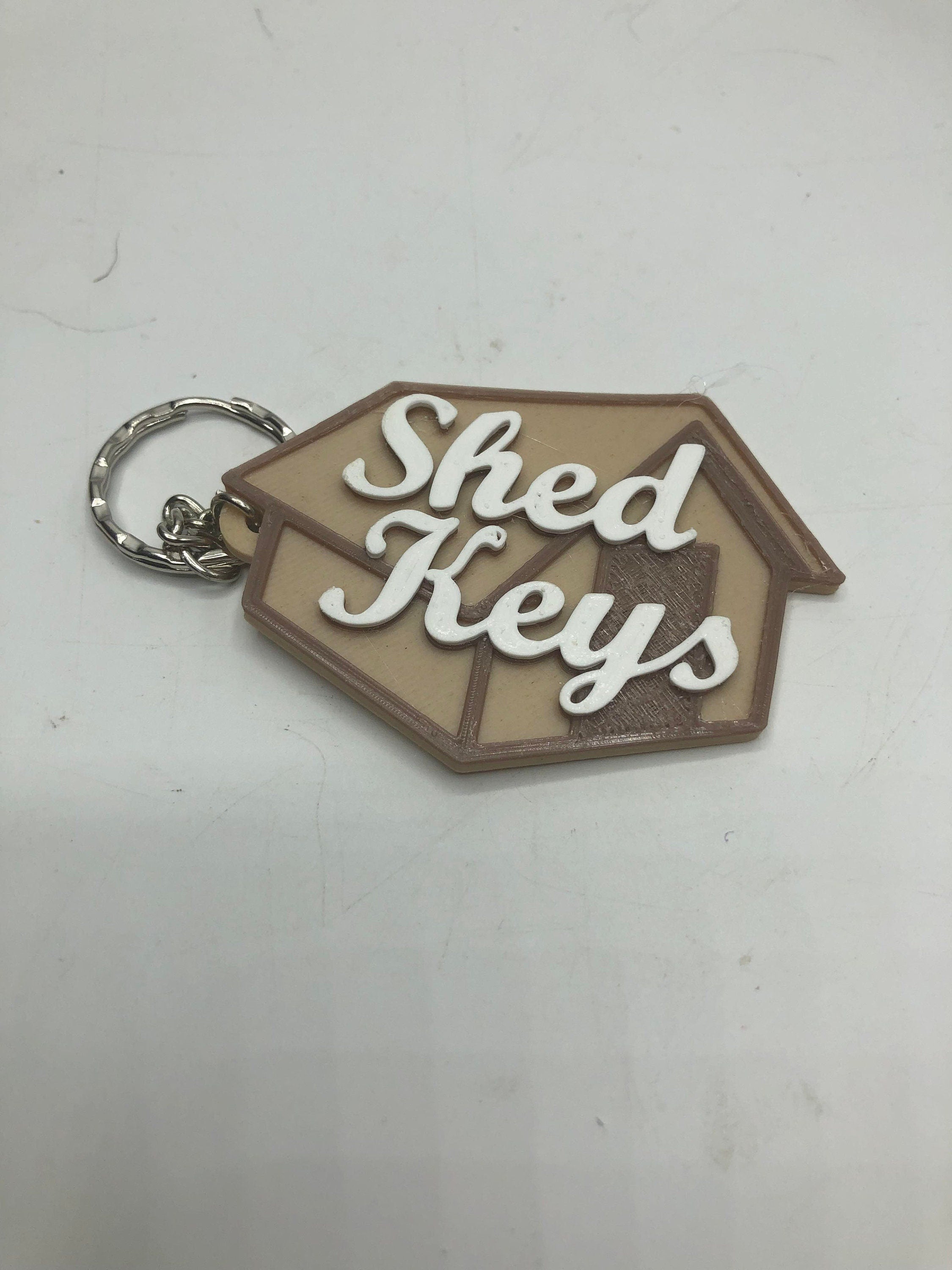 Shed Keys Keyring / Shed Keys Bag Tag / Man Cave Keyring / Shed Key Gift / Gift for Him / Shed Keyring / Shed Bag Tag / Keyring for Shed Key