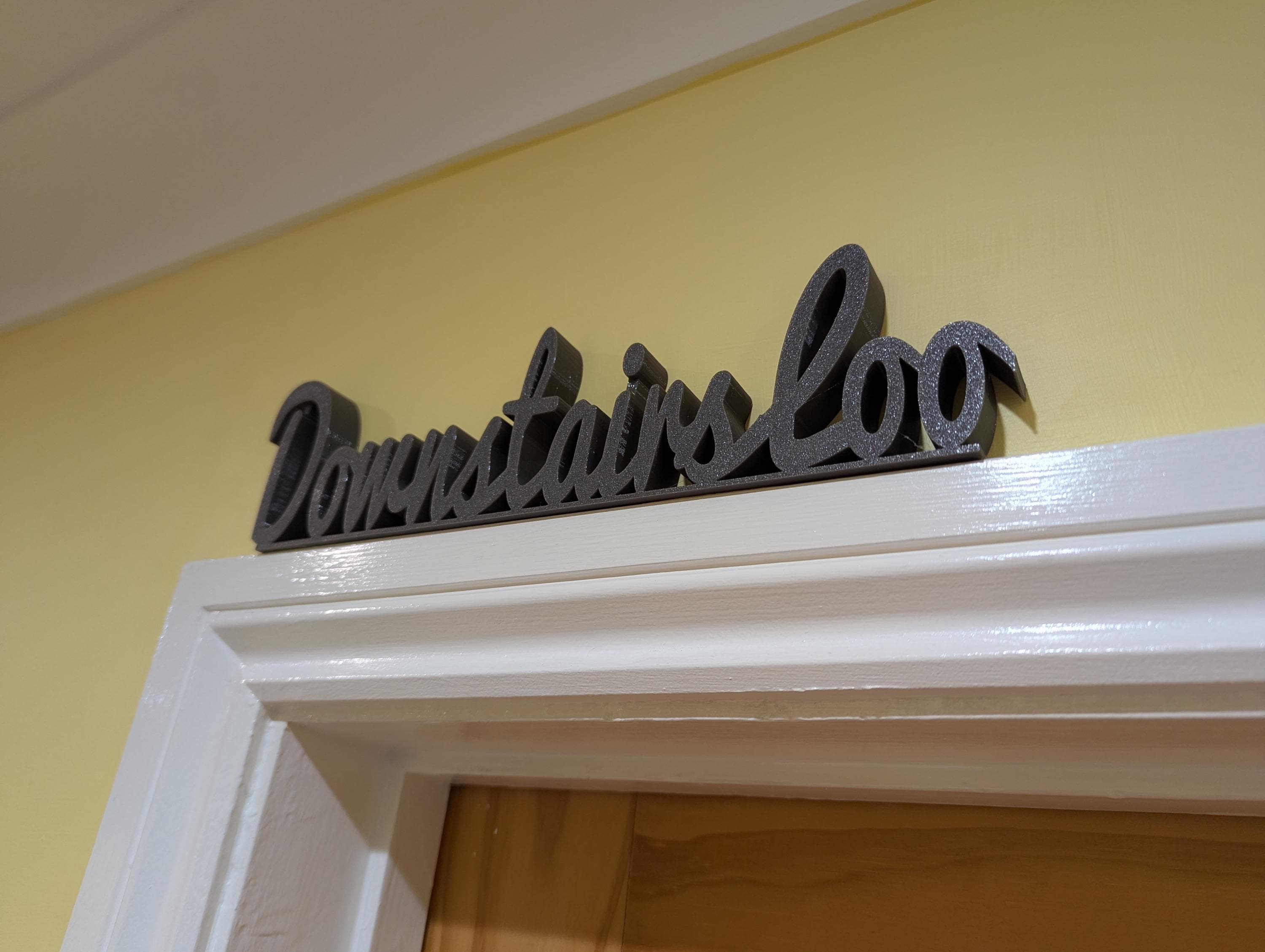 Downstairs Loo Door Sign, Toilet Door Topper, Toilet Door Sign, Bathroom Door Sign, Custom Door Sign, Restroom Door Sign, Quirky Door Sign