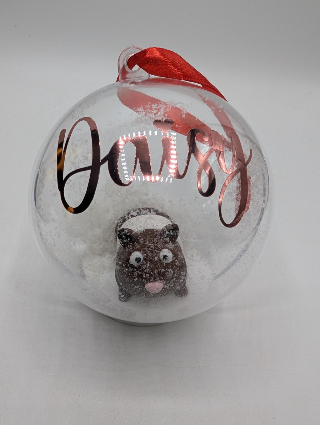 Personalised Guinea Pig Bauble, First Christmas, Custom Bauble, Guinea Pig Gift, Tree Custom Decoration, Personalised Christmas Ornament