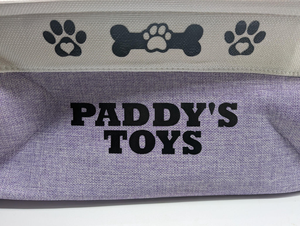 Personalised Dog Toy Basket, Dog Canvas Storage Basket, New Puppy Gift, Pet Storage Box, Present For Dogs, Puppy Pack, Cat Canvas Toy Basket