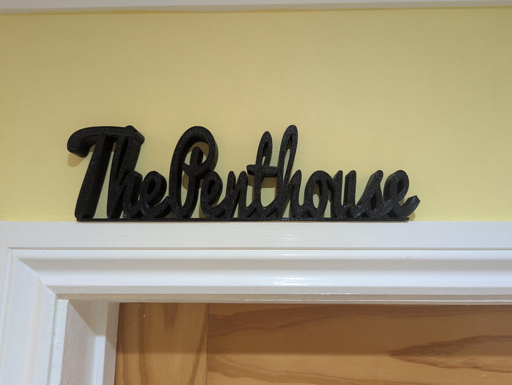 The Penthouse Door Sign, Plaque for Bedroom, Custom Door Sign, Door Topper, The Penthouse Sign, Above Door Sign, The Penthouse Above Door