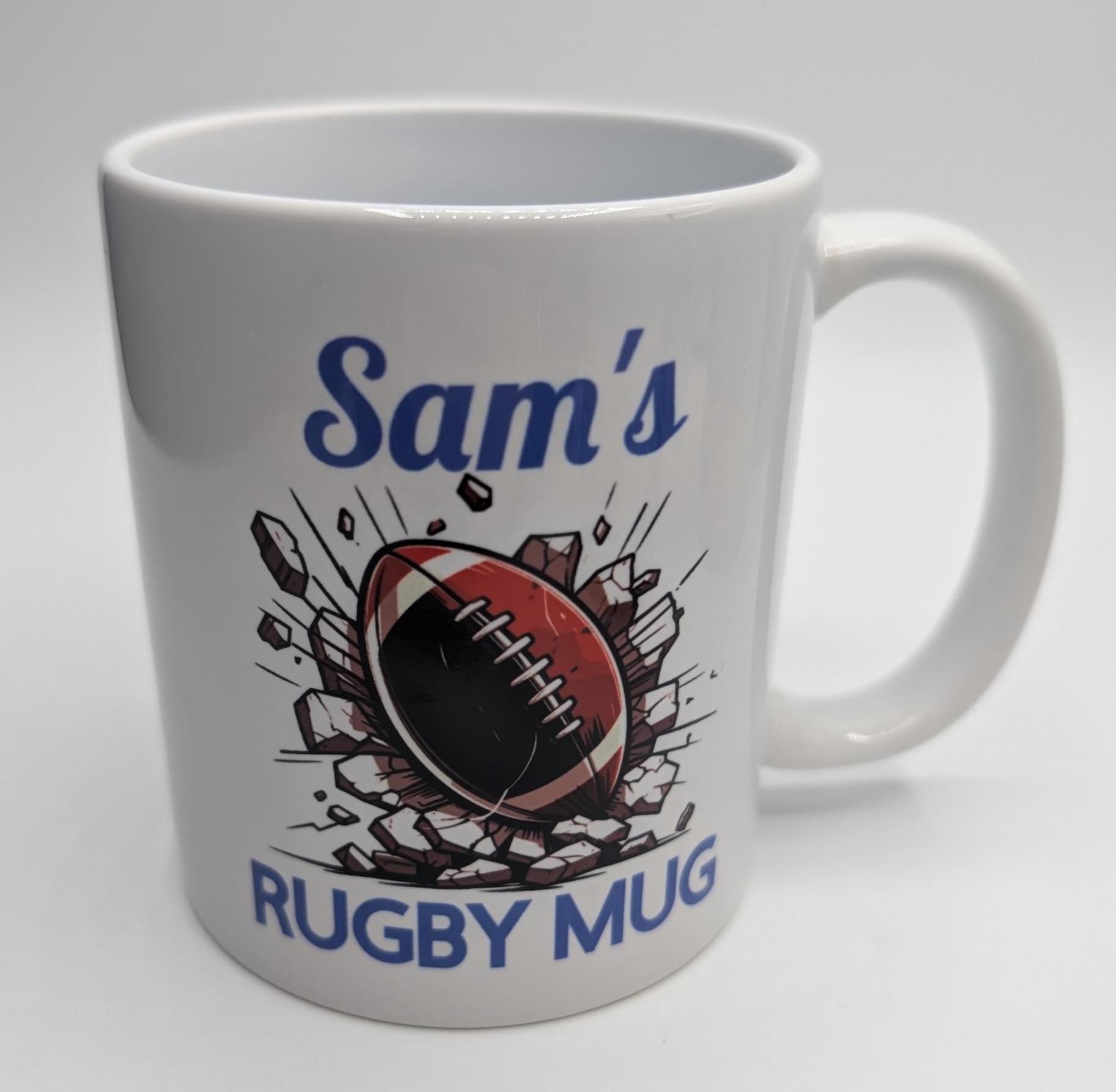 Personalised Rugby Mug / Gift for Rugby Player / Personalised Rugby Gift / Rugby Stocking Filler / Boys Rugby / Girls Rugby / Gift for Rugby