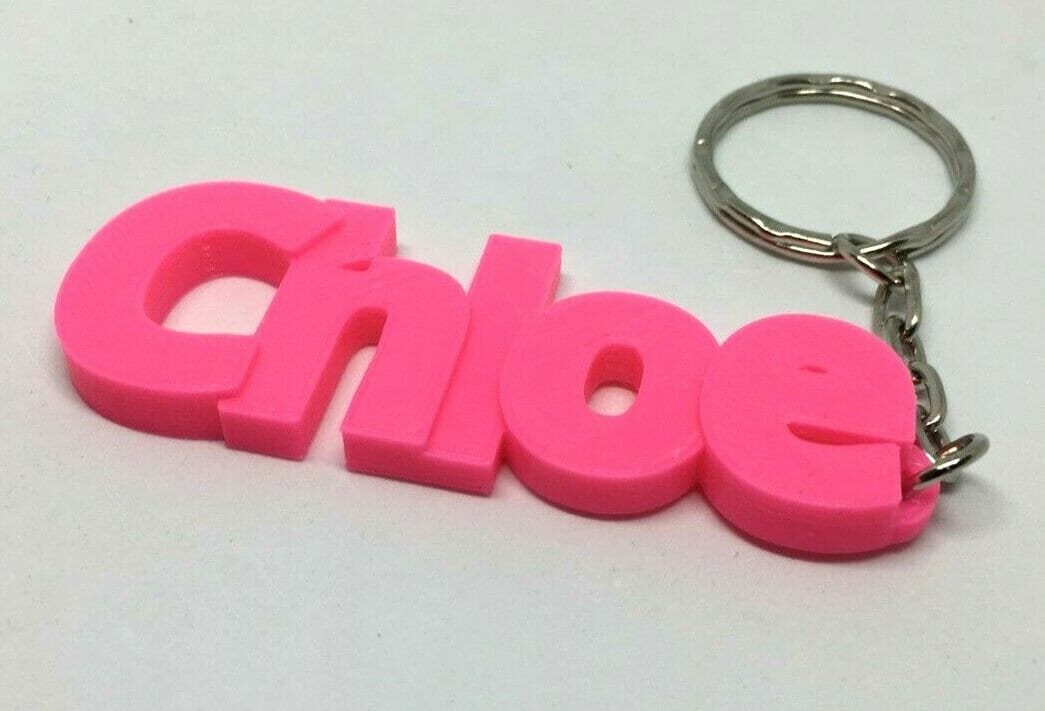 Personalised Keyring, Custom Name Keyring, Party Bag Filler, Under 5 Pound Gift, Personalized Keychain, Small Personalised Gift, 3D Name