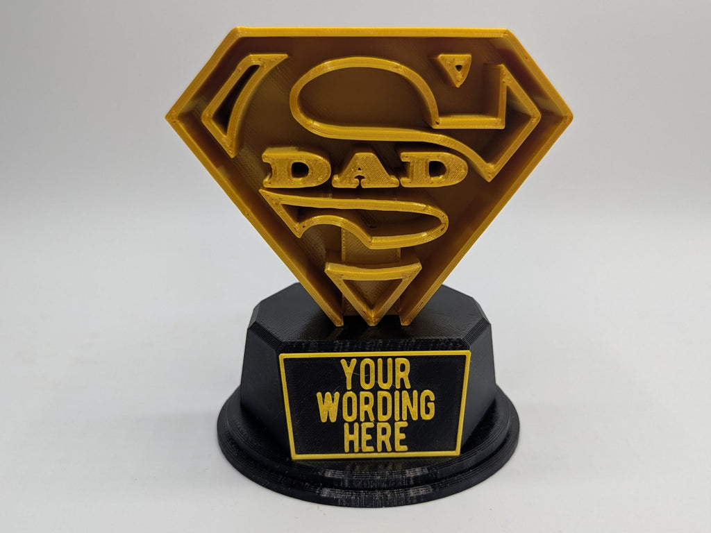 Personalised Super Dad Trophy, Dad Fun Trophy, Gift for Dad, Fathers Day Gift, Super Dad Award, Custom Dad Gift, Best Dad Gift, Dad Birthday