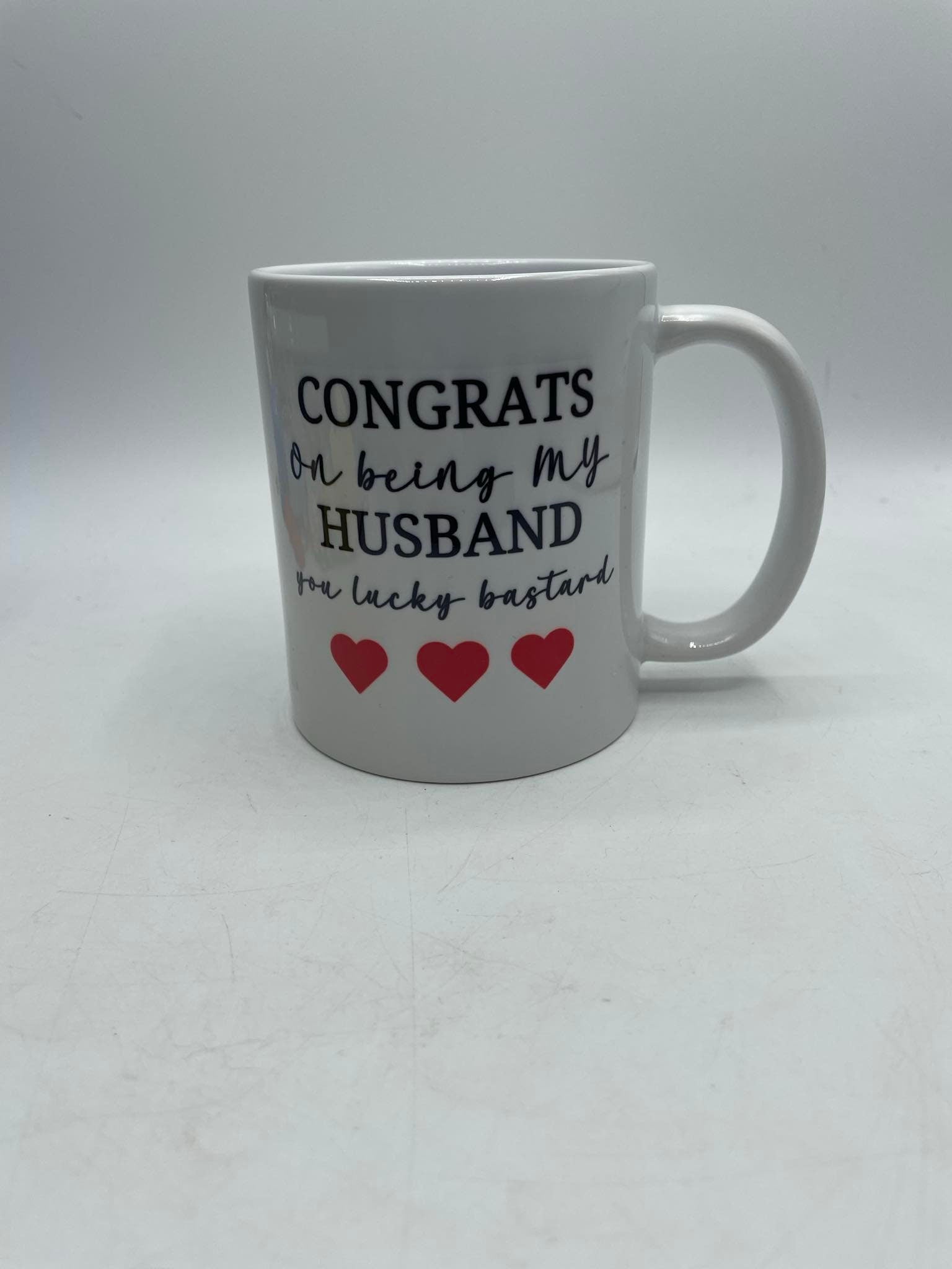 Congrats on being my Husband Mug / Valentines Mug / Funny Mug / Novelty Husband Mug / Relationship Gift / Male Relationship Gift / Mug Gift