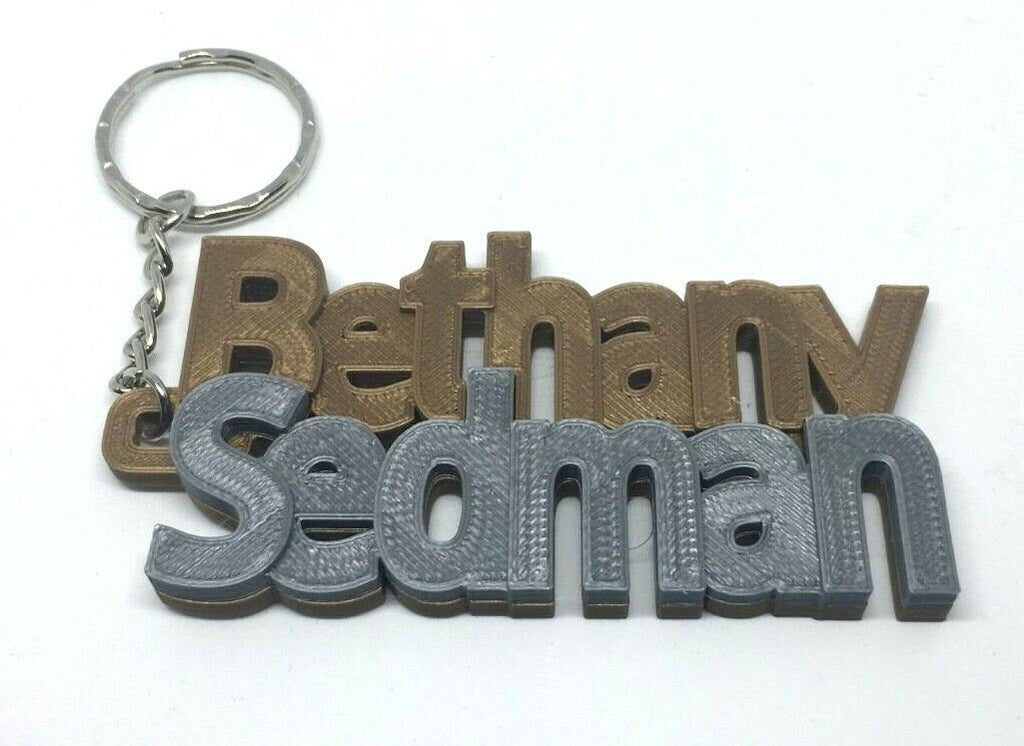 Personalised Name Keyring / Under 5 Pound / School Bag Tag / First Surname Keychain / School Leaver Gift / Personalized Keyring / Party Gift