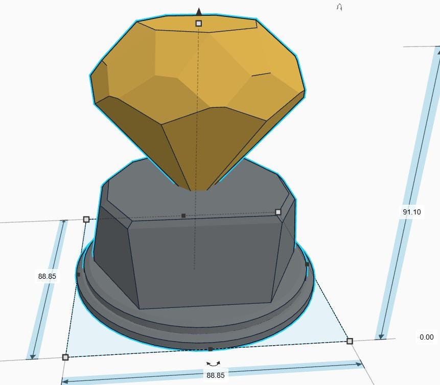 Personalised Diamond Trophy, Diamond Wedding Gift, Fun Trophy, Diamond Award, You're a Diamond Trophy, Gift for Diamond Lover, Diamond Gift