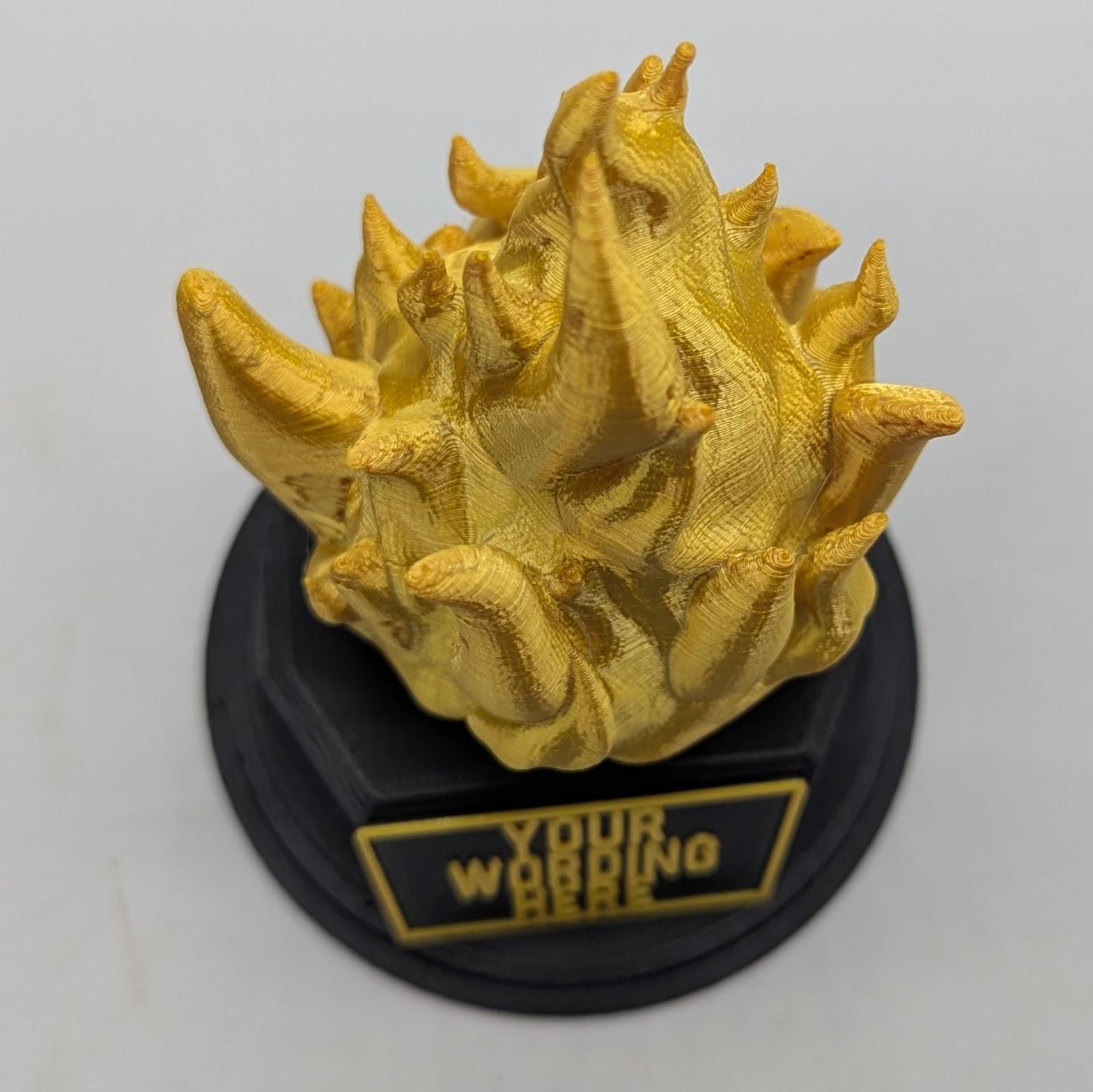 Personalised Fire Trophy, Fire Shape Gift, Fire Award Gift, Fire Fighter Trophy, Custom Trophy Gift, On Fire Trophy, On Fire Award Gift