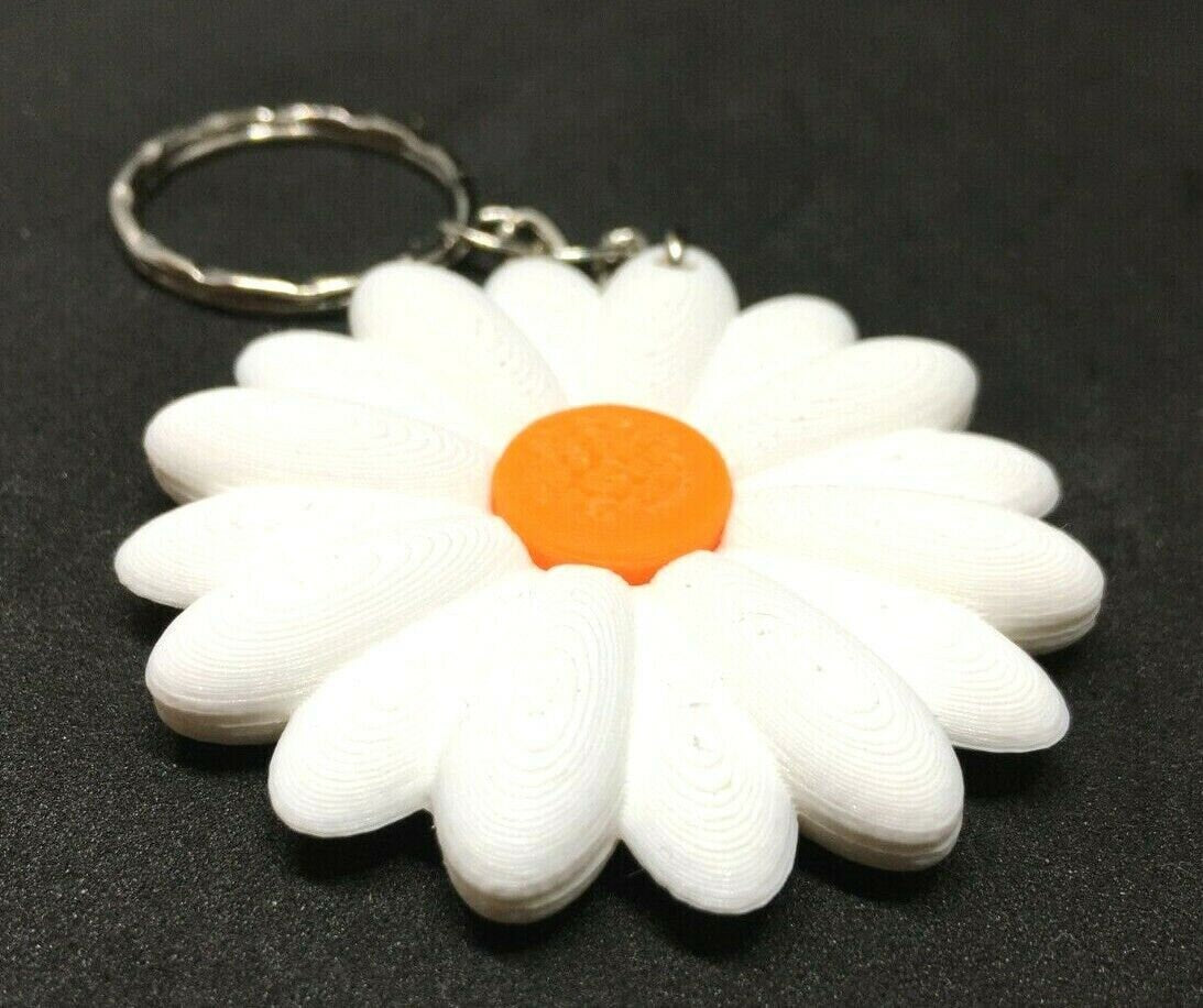 Daisy Flower 3D Keyring / Bag Charm / Floral Design Key Chain / Daisy Keyring / Daisy Bag Tag / Daisy Bag Charm / Flower Bag Tag / Flower