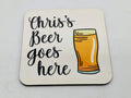 Personalised Drink Coaster, Your Name and Drink, Personalise Favourite Drink, Wedding Gift, Christmas Gift, Stocking Filler, Drink Mat Gift