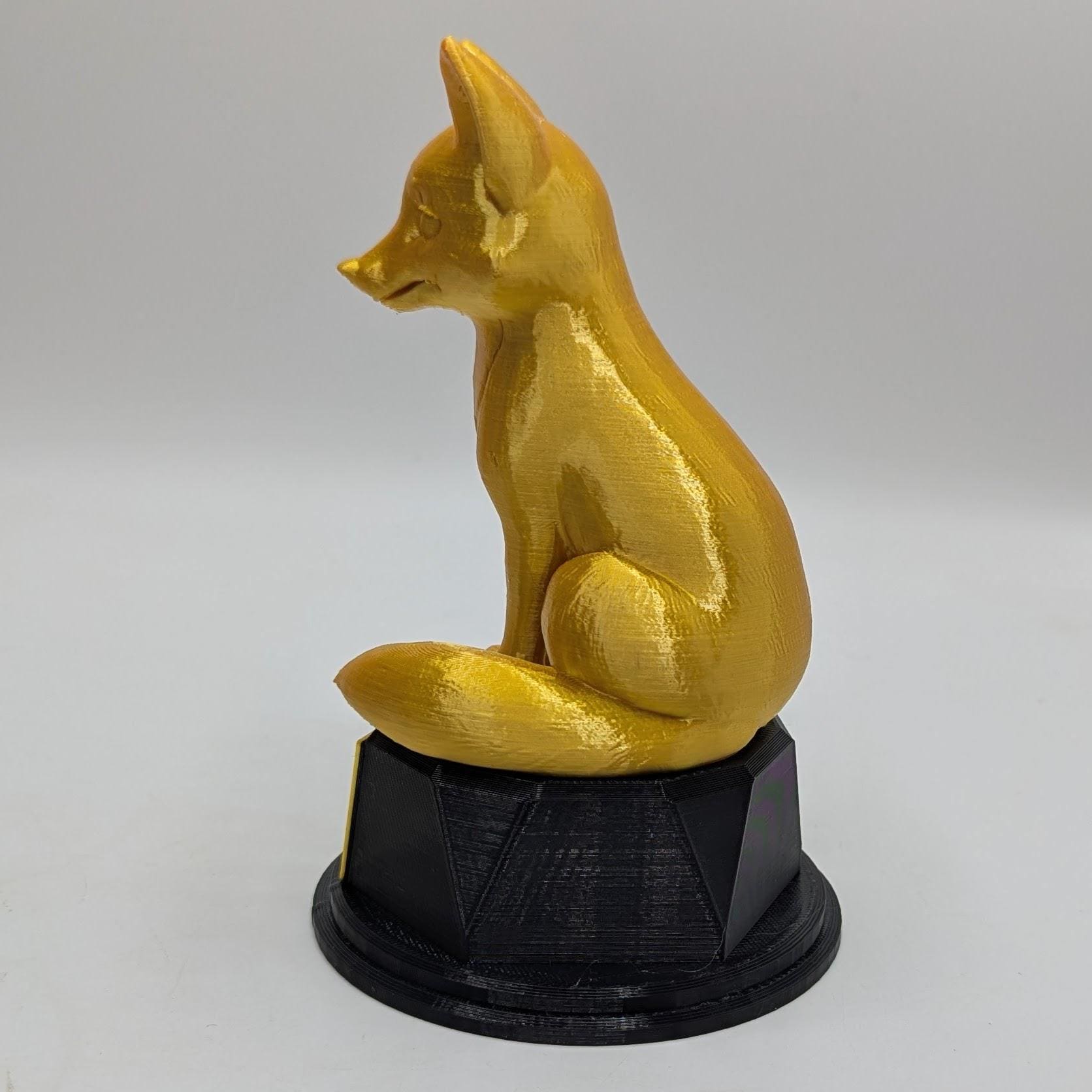 Personalised Fox Trophy, Fox Award Gift, Fox Joke Gift, Custom Trophy Award, Fox Shaped Gift, Fox Lover Award, Fox Lover Gift, Joke Fox Gift