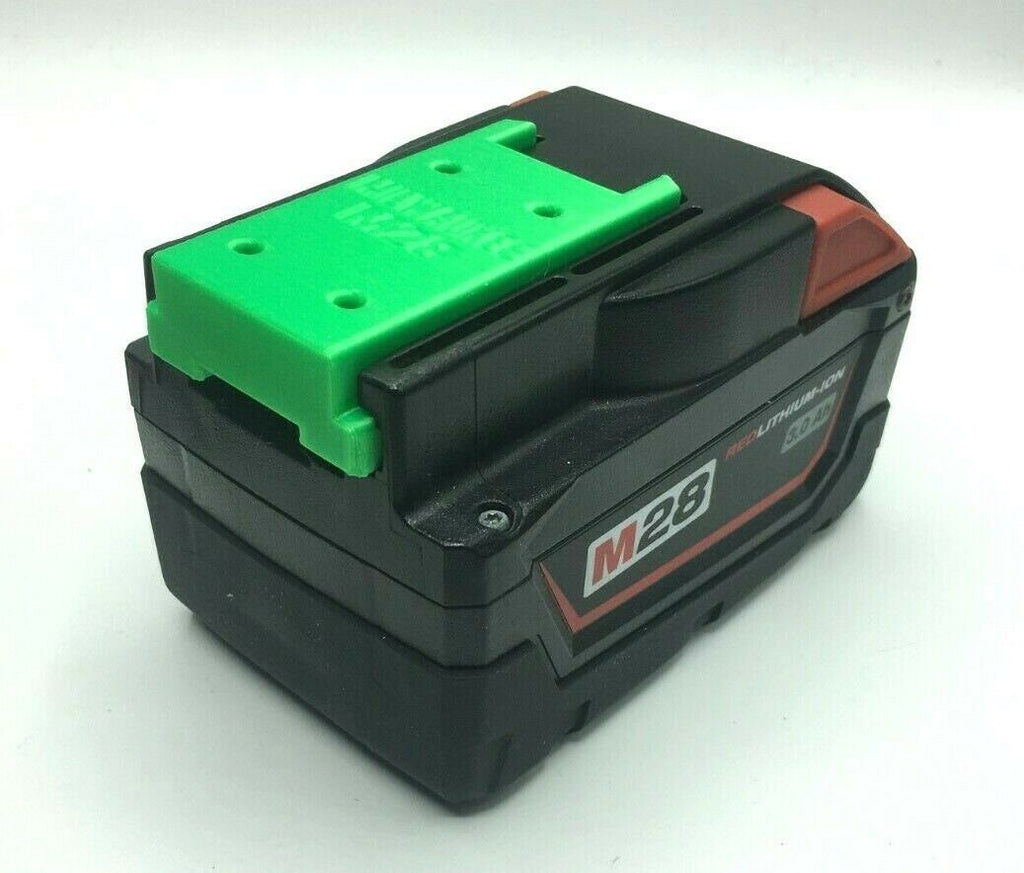 Battery Wall Mini Mount for Milwaukee M28 28v Drill / Powertool Battery Storage / Mini Mount for Milwaukee M28 28v Battery / Tool Mounts