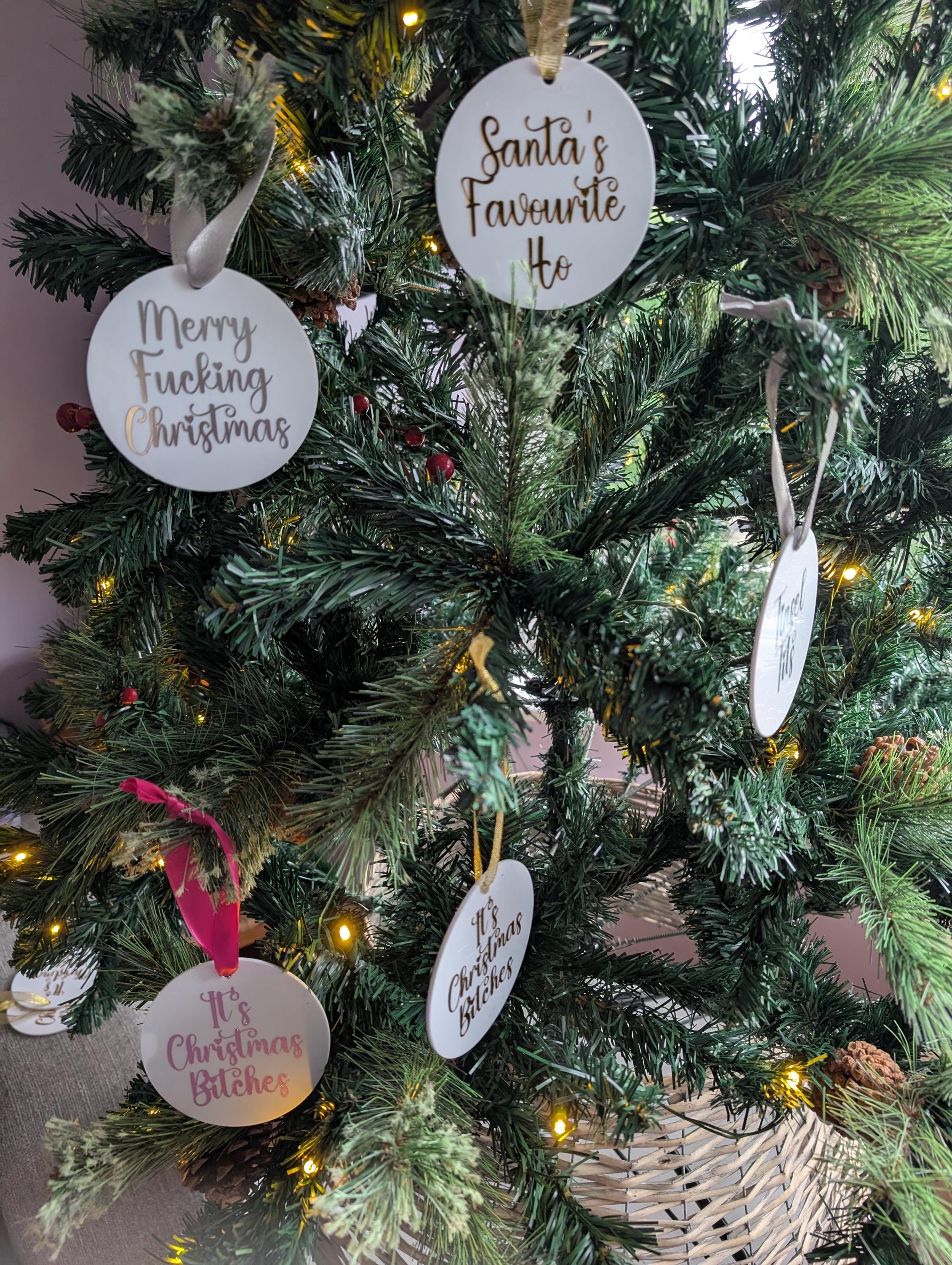 Funny Rude Baubles / Offensive Baubles / Sweary Baubles / Rude Christmas Baubles / Adult Baubles / Offensive Baubles / Joke Baubles / Bauble