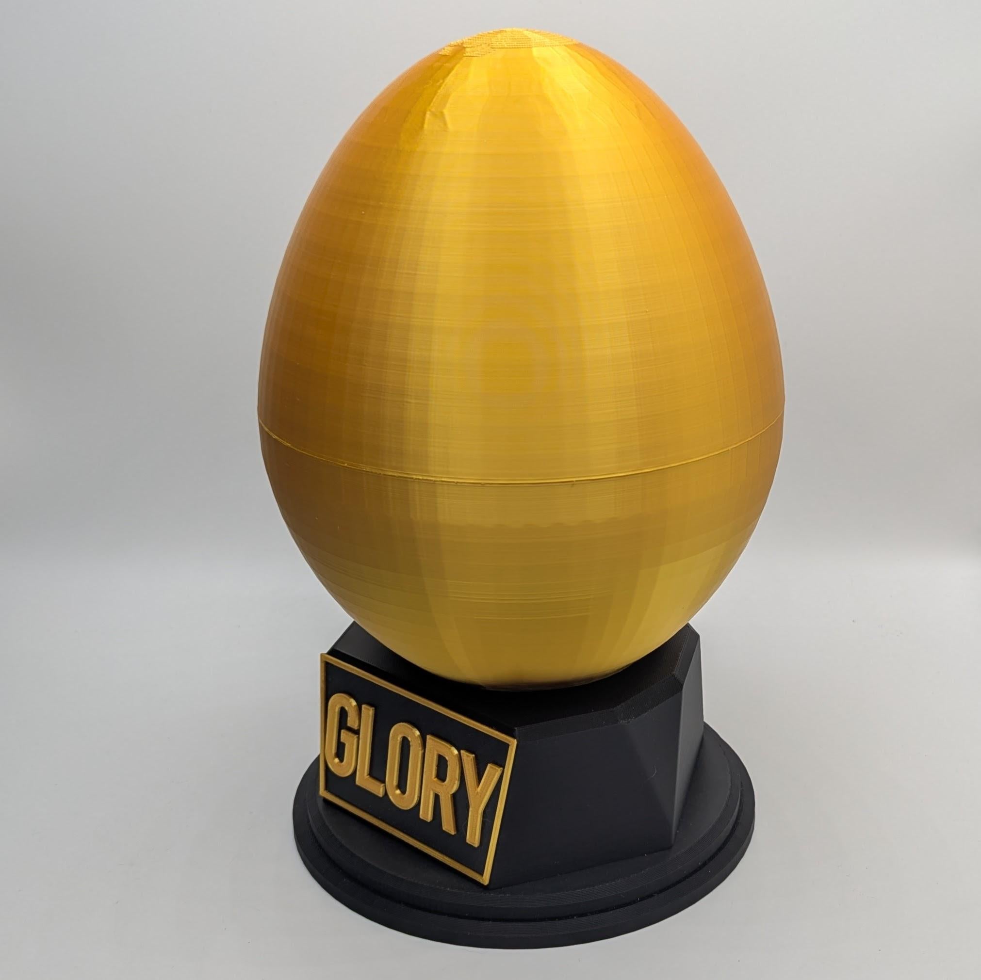 Personalised Golden Egg Trophy, Large Fillable Egg Award, Good Egg Award, Best Employee, Custom Trophy, Golden Goose Egg Award, Eggcellence