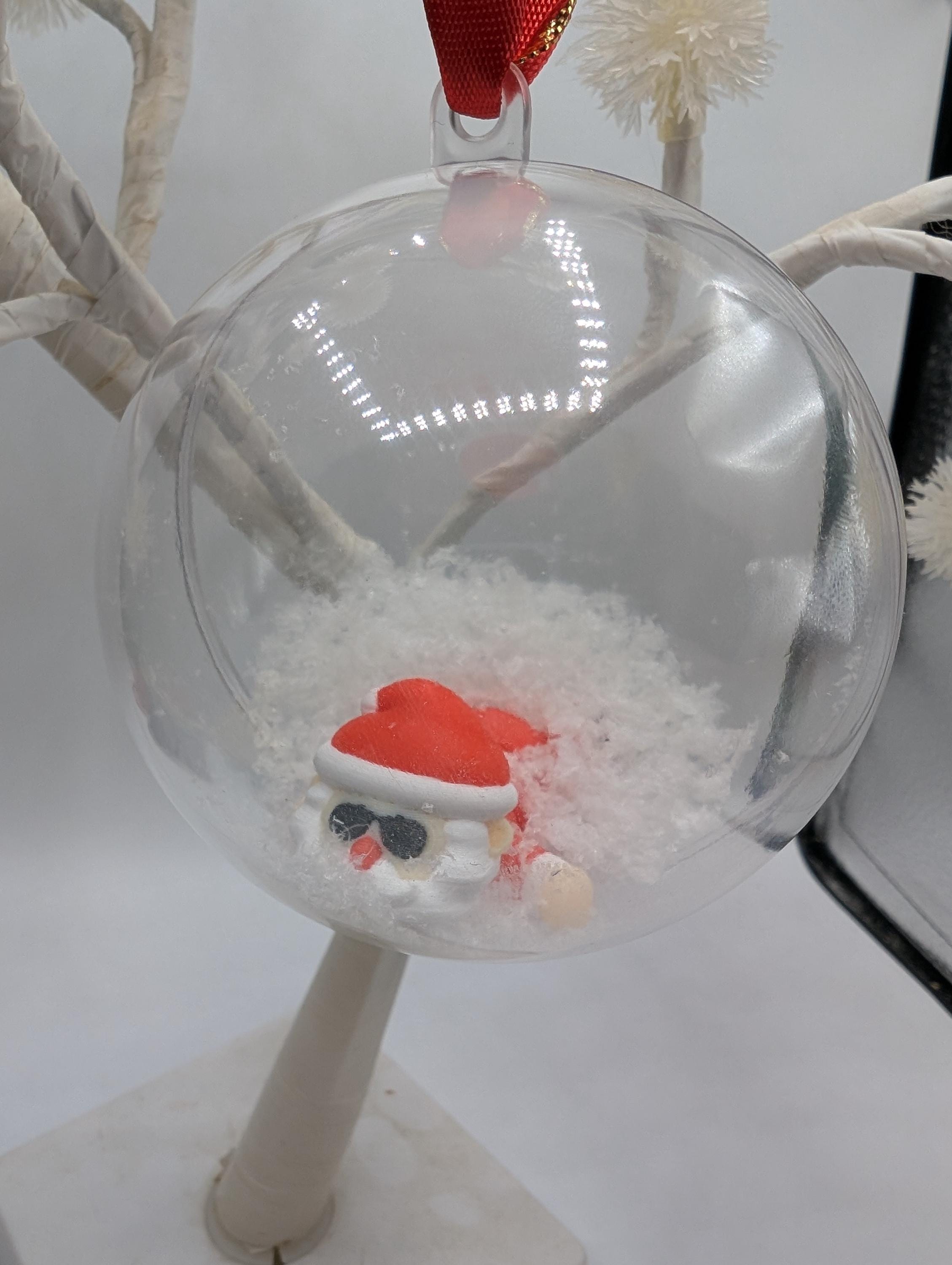 Personalized Santa Christmas Bauble: Custom Name Keepsake Tree Decoration