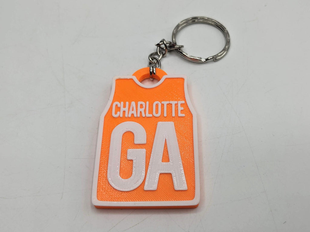 Personalised Netball Shirt Keyring / Netball Keyring / Netball Party Bag Fillers / Netball Team Bag Tags / Netball Gift / Netball Players
