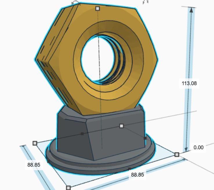 Personalised Nut Trophy, Custom Trophy Gift, Builder Trophy Gift, Mechanic Trophy Gift, Best Mechanic Award, Mechanic Gift, Engineer Award