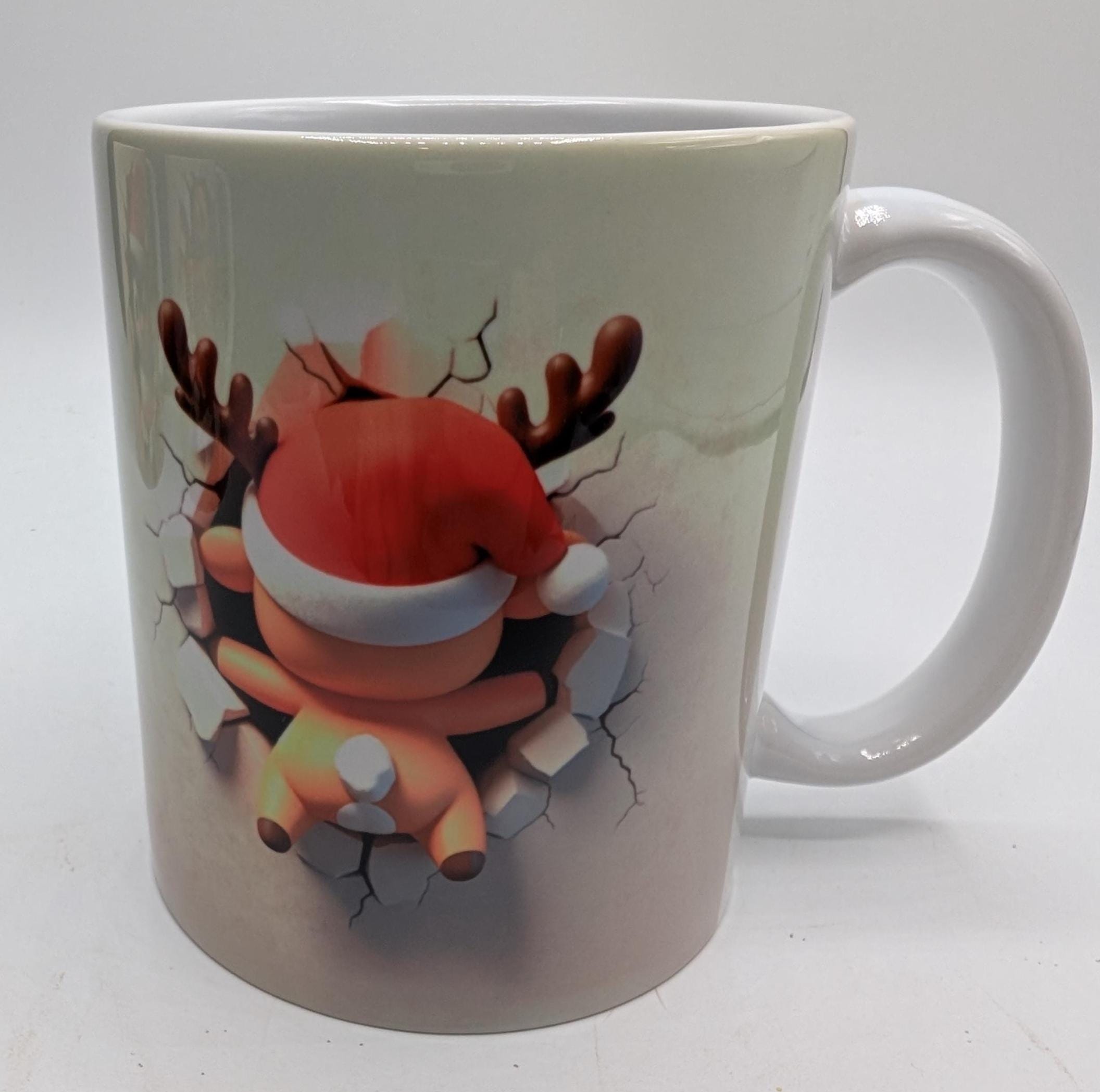 Christmas Santa 3D Mug, Funny  Santa Mug, Christmas Hot Chocolate Mug, Father Christmas Gift, Gift For Her, Gift for Him, Santa Mug Gift