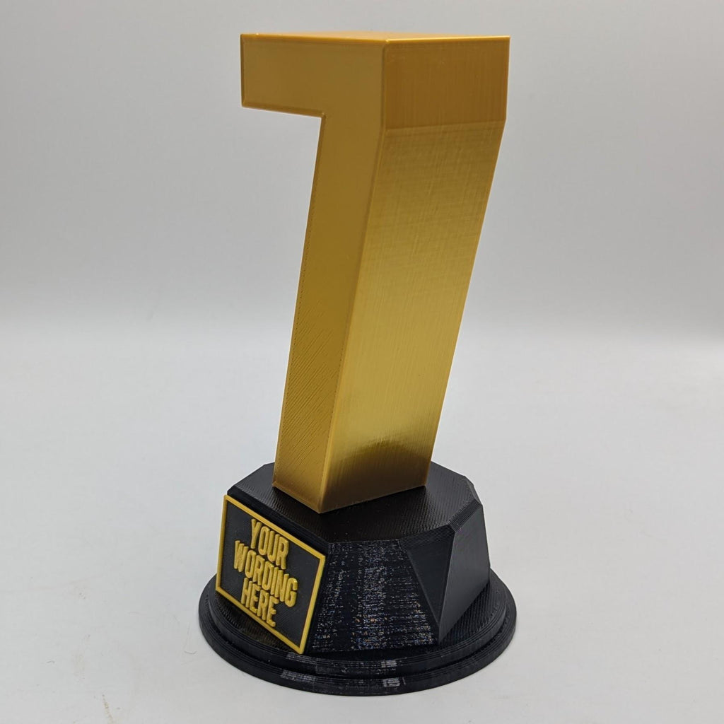 Personalised Number Trophy, Birthday Trophy Award, Custom Trophy Gift, Funny Number Award Gift, Office Trophy, 0 - 9 Number Award Trophy