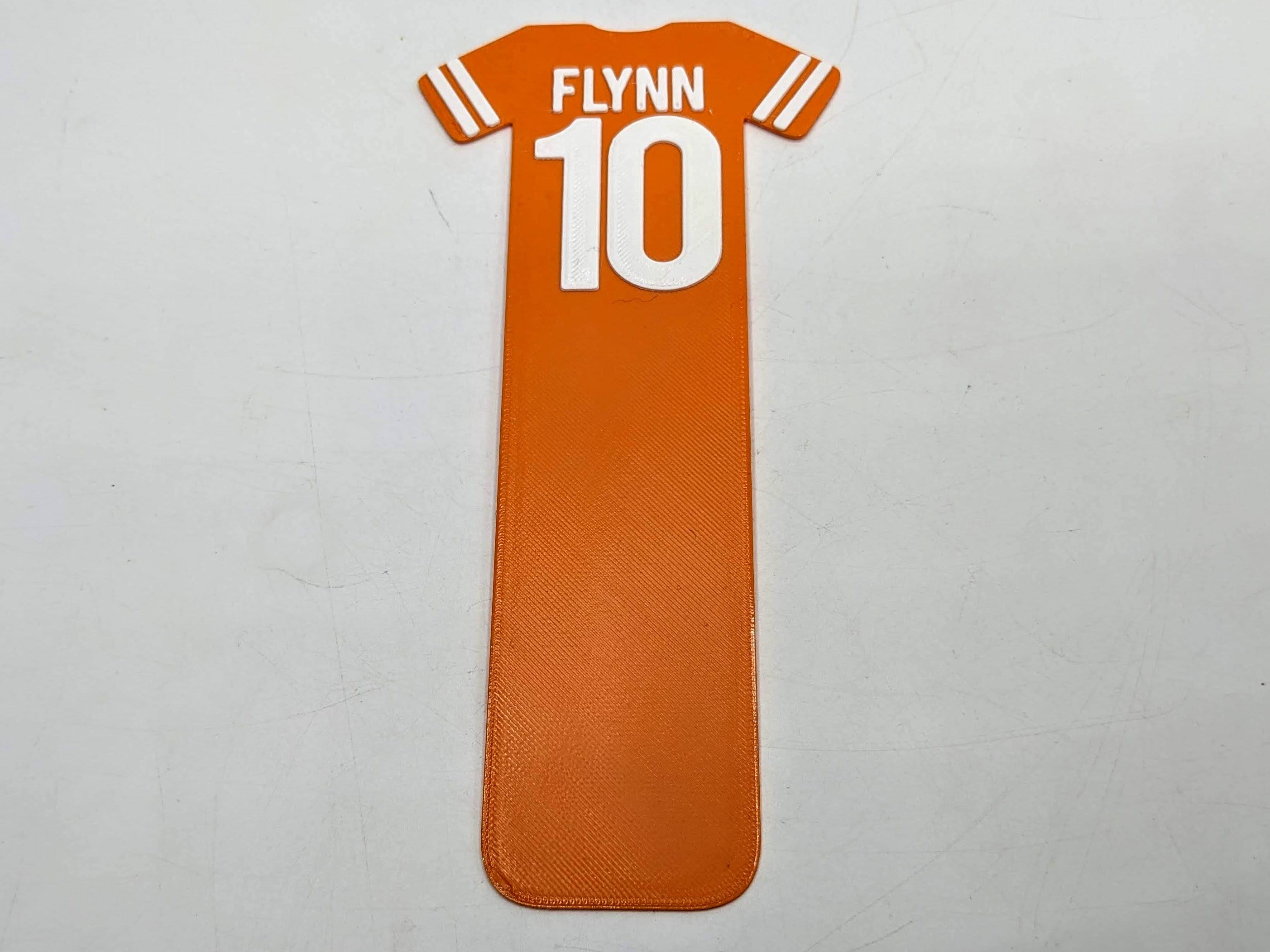 Football Shirt Personalised Bookmark / Soccer Gift / Football Reading / Football Lover Gift / Soccer Bookmark Gift / Party Bag Filler Gift