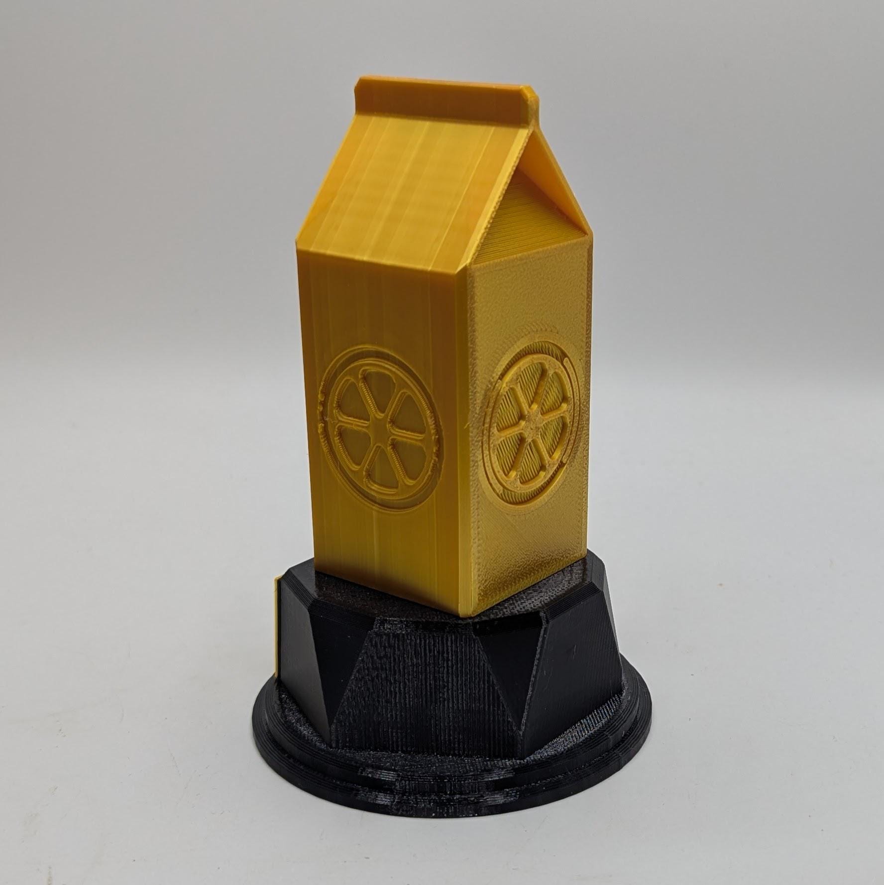 Personalised Orange Juice Trophy, Custom Trophy Gift, Orange Juice Lover Trophy, Orange Juice Award, Orange Juice Carton Gift, Orange Juice