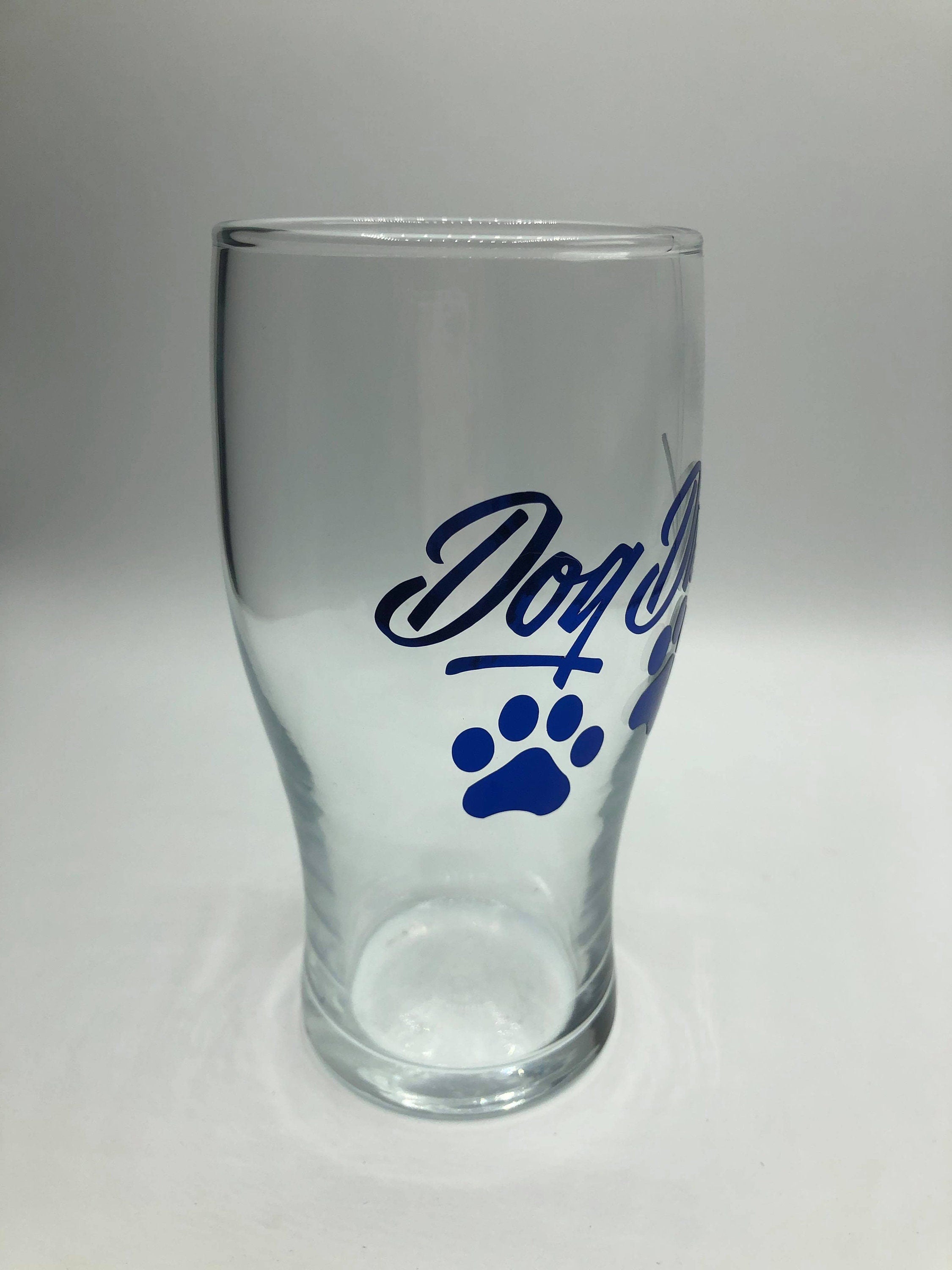 Dog Dad Pint Glass, Father's Day Gift, Present for Dad, Gift for Dog Lover, Dog Owner Gift, Pet Lover Gift, Dog Walker Present, Dog Groomer