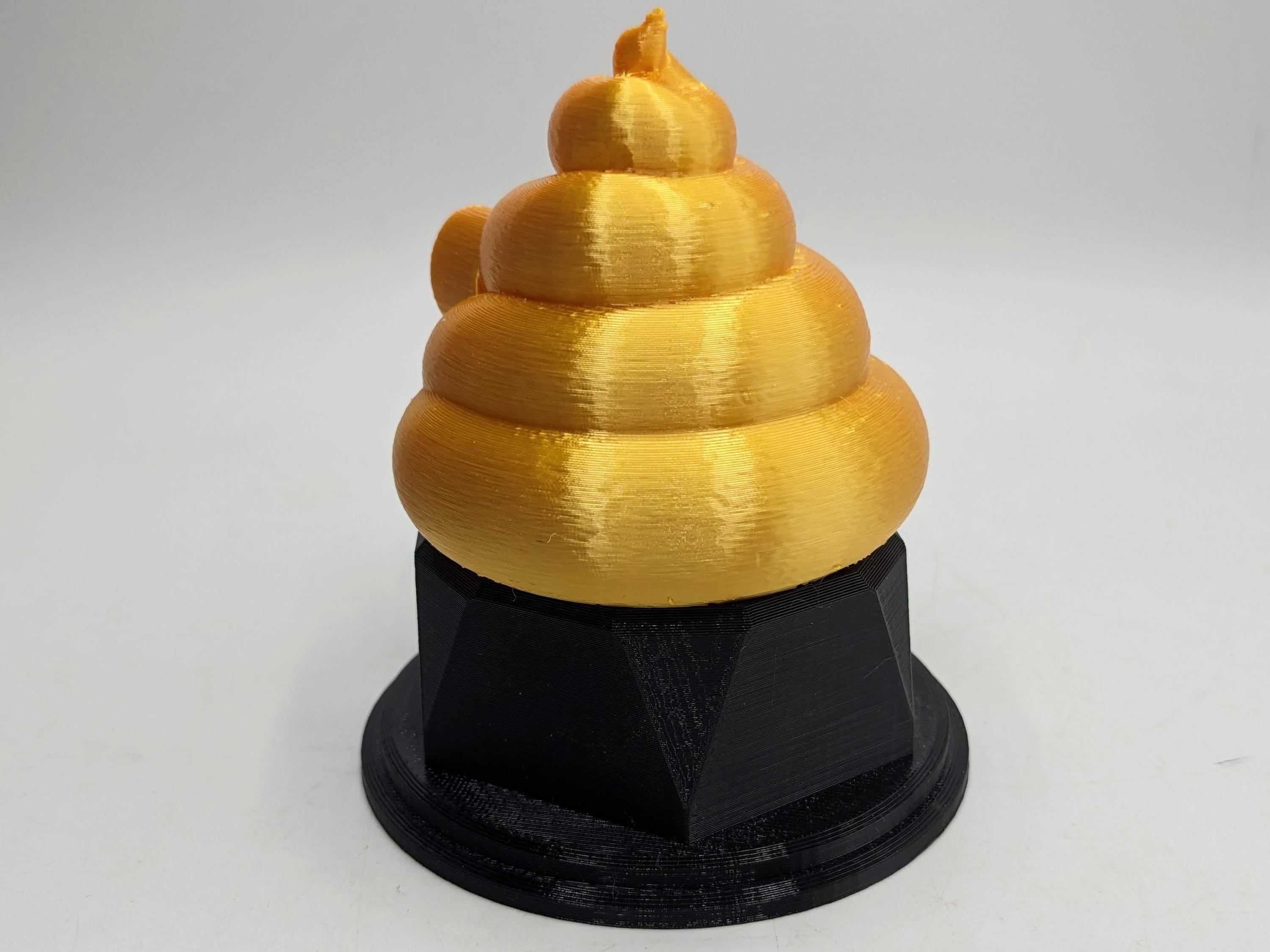 Personalised Poop Trophy / Crap Trophy / Shit Trophy / Golden Poo Gift / Poop Gift / Funny Poop Award / Poop Joke Trophy / Poo Secret Santa