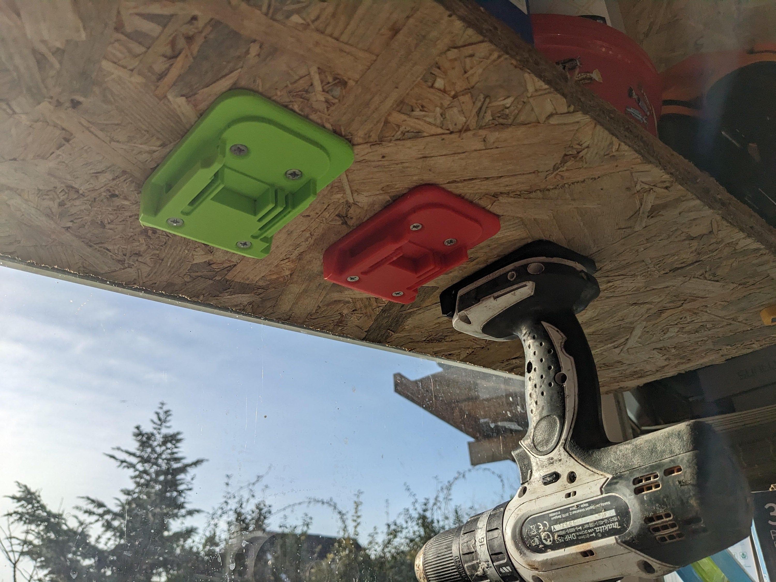 Drill Mount for Makita 18v Driver / Undershelf or Wall Mount / Tool Mount / Tool Holder / Battery Mount / Battery Holder / Makita 18v Driver