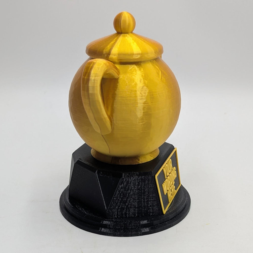 Personalised Tea Pot Trophy, Tea Pot Shape Gift, Tea Lover Award, Tea Drinker Gift, Custom Award, Builders Tea Award, Best Tea Award Gift