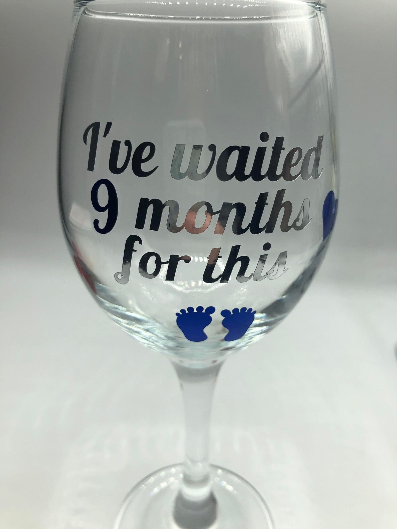 Baby Shower Gift for Mum / Pregnancy Gift for Mum / Gift for New Mum / Gift for New Mummy / I've Waited 9 Months For This Glass Gift