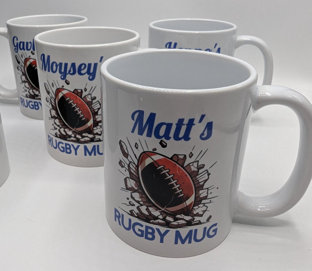 Personalised Rugby Mug / Gift for Rugby Player / Personalised Rugby Gift / Rugby Stocking Filler / Boys Rugby / Girls Rugby / Gift for Rugby