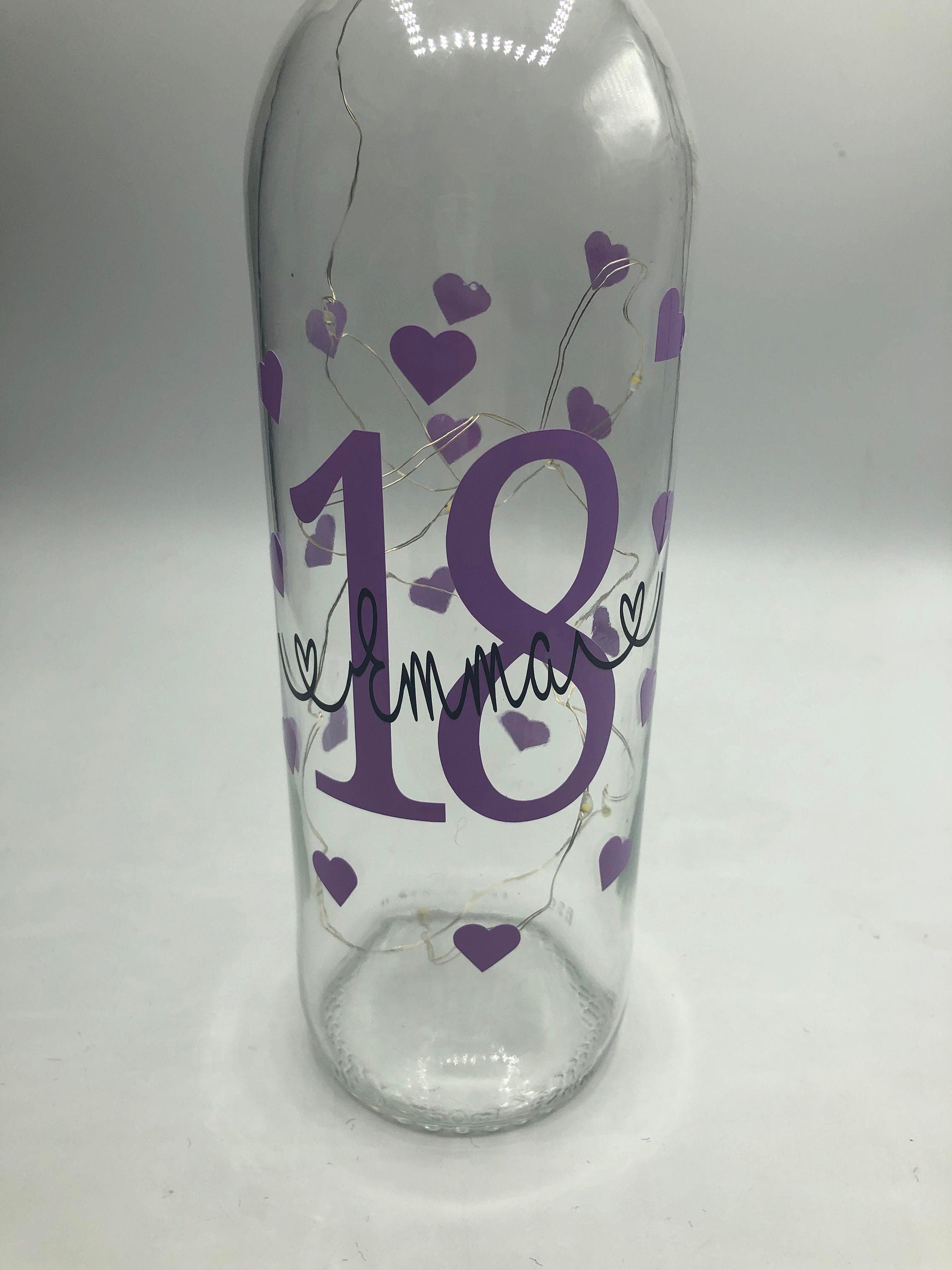 Personalised Light Up Bottle, Milestone Birthday, Gift for her, Special Birthday Gift, 18th Gift, 21st Gift, 30th Gift, 40th Gift, 50th Gift