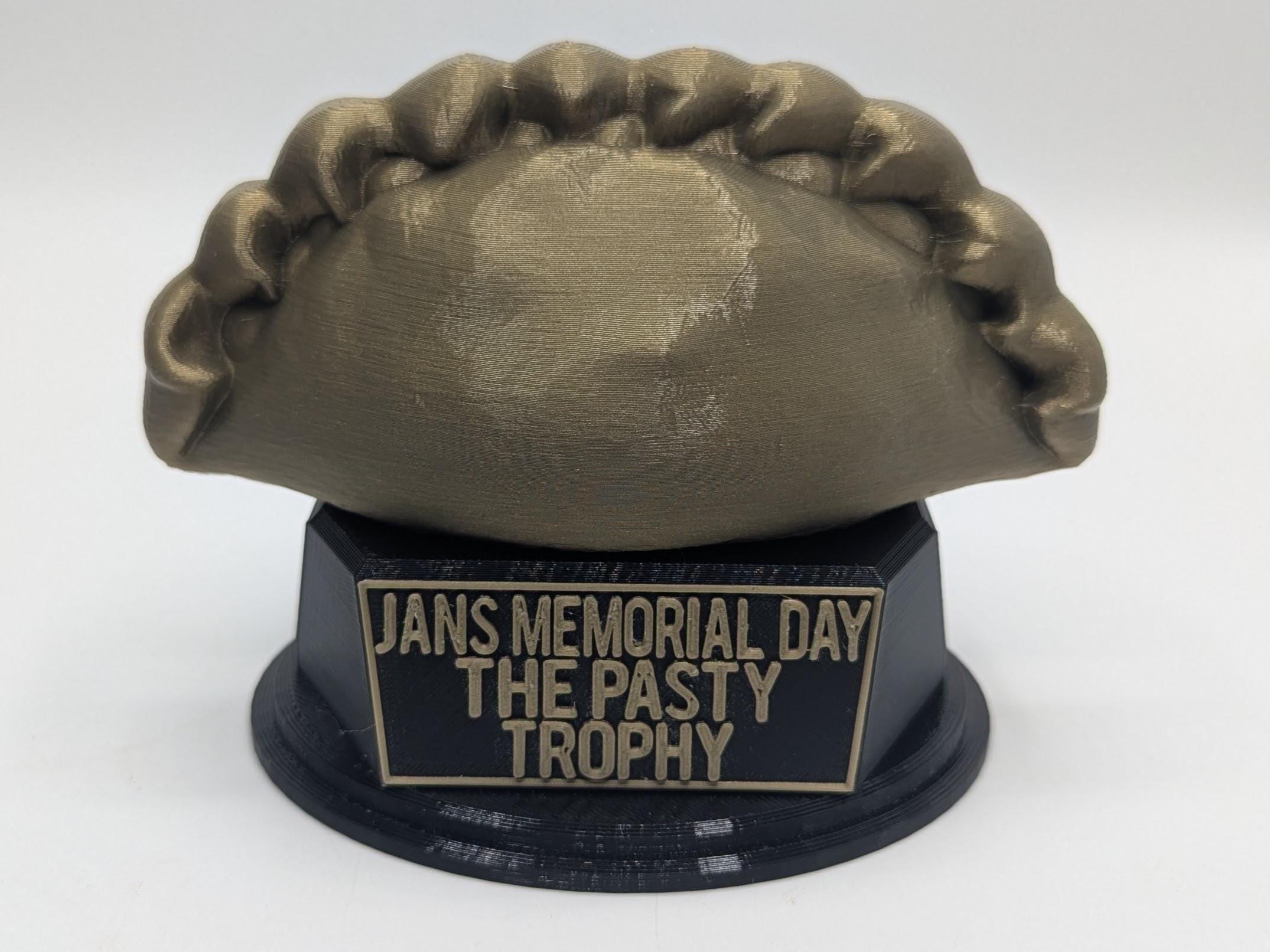 Cornish Pasty Trophy, Cornish Pasty Award, Custom Trophy Gift, Pasty Lover Gift, Office Trophy Gift, Cornish Pasty Lover Best Employee Award